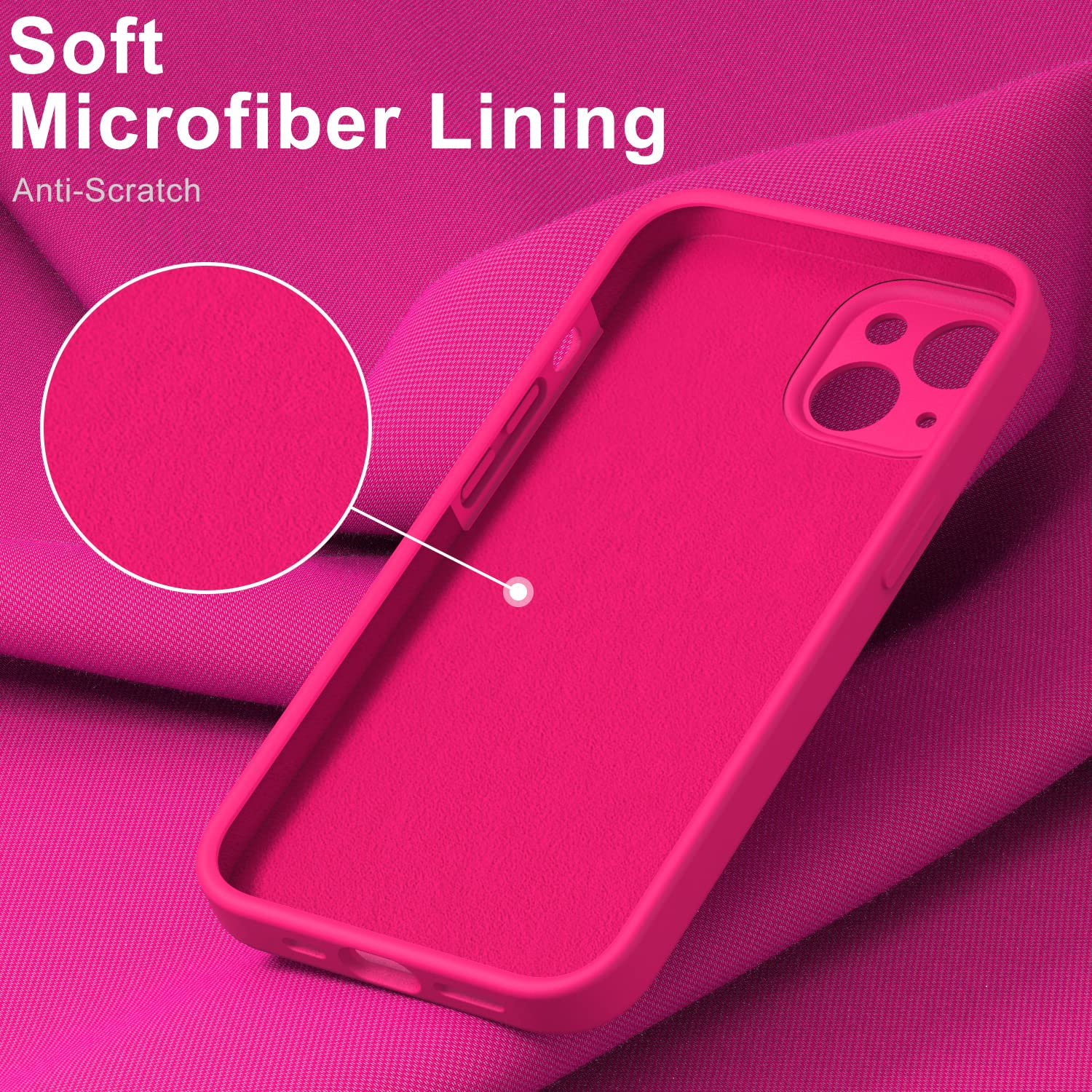 Stylische Silikon-Hülle Für IPhone 13 Pro In Hot Pink – Dünn, Schützend & Griffig