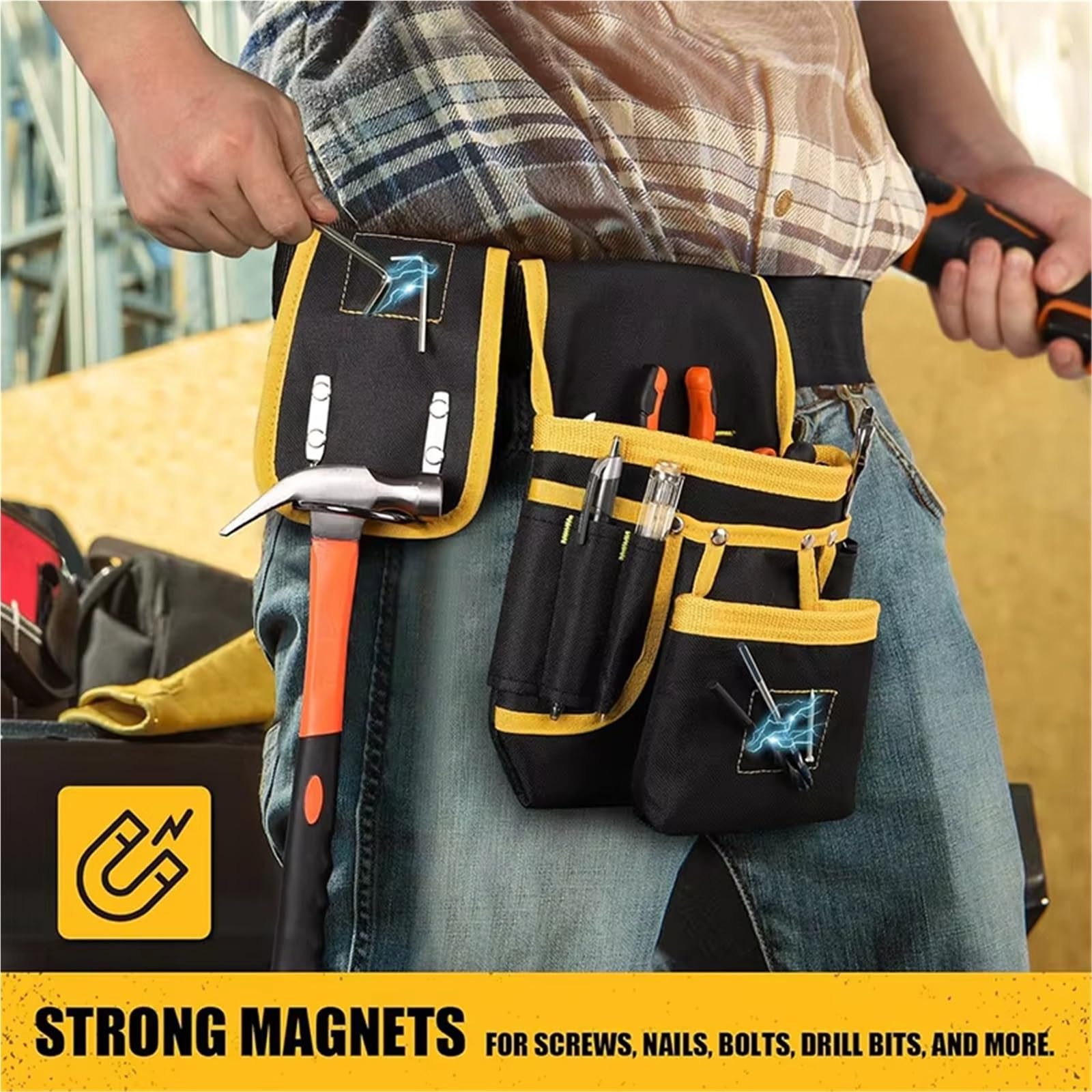 Ceinture Porte Outil Sac de ceinture à outils réglable