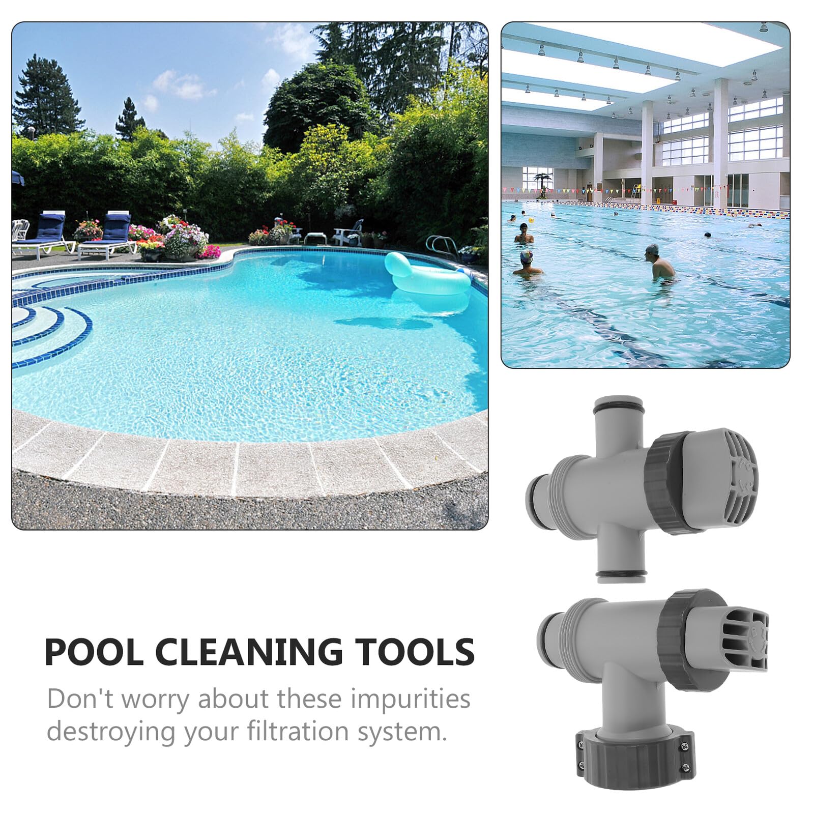 COLLBATH Conjunto Válvulas Émbolo para Piscina Elevada Válvulas Control Flujo Manguera Repuesto Compatible Bomba Filtro Instalación Sencilla y Mantenimiento Práctico