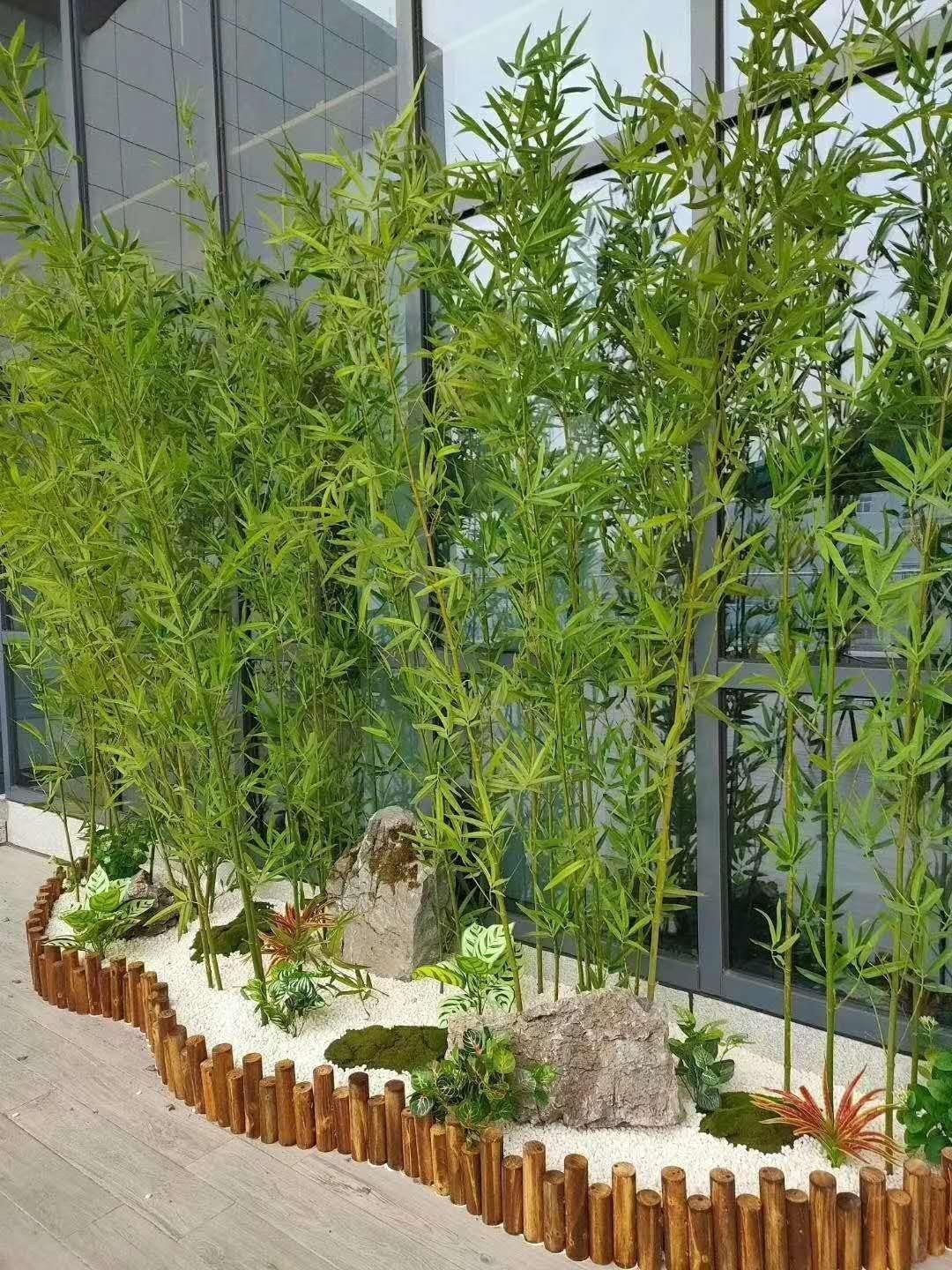 Separé da esterno Albero di bambù artificiale per esterni 1,5 m di altezza, Pianta dell'albero finto per lo schermo decorativo per la privacy(10 Pack,2m/6.5ft Tall)