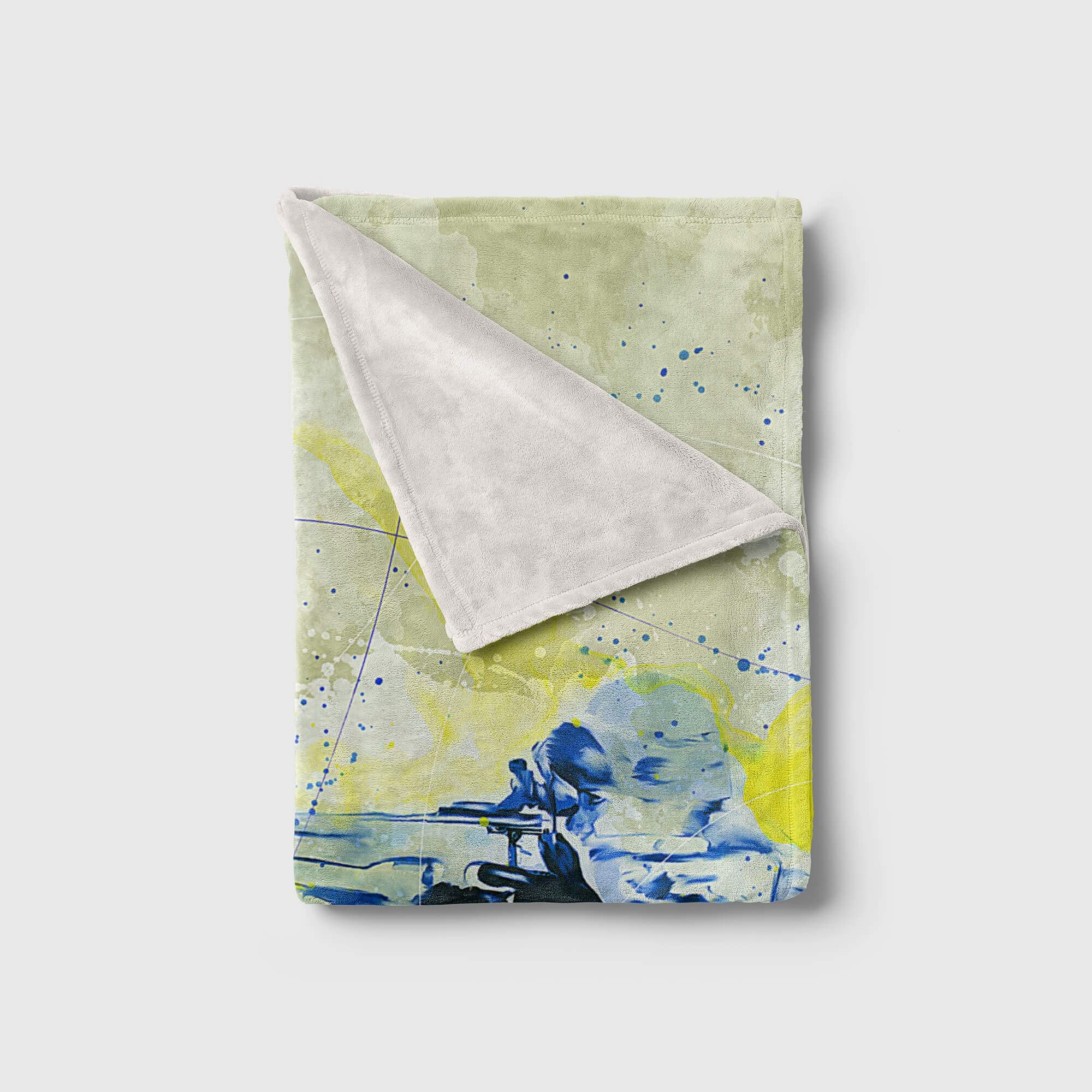 SplashArt Sport Handtuch Strandhandtuch Saunatuch Kuscheldecke Kunstvoll Biathlon I Sport Größe 180 x 130 cm (Tagesdecke - Sherpa Flies)