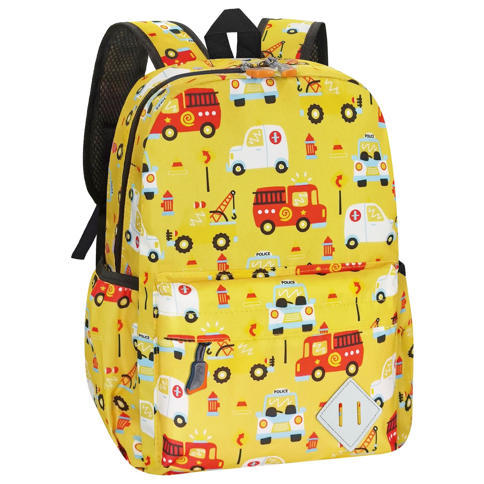 Kids Backpack for Girls Boys - 15 Inch Cute Cars Little Kids Backpack Waterresistant Toddler Preschool Kindergarten School