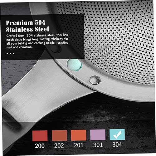 Miniatura 3 de 2 tamices de malla de acero inoxidable, tamiz fino de harina para hornear, cocinar y té, mini coladores de acero inoxidable 304, colador para quinua