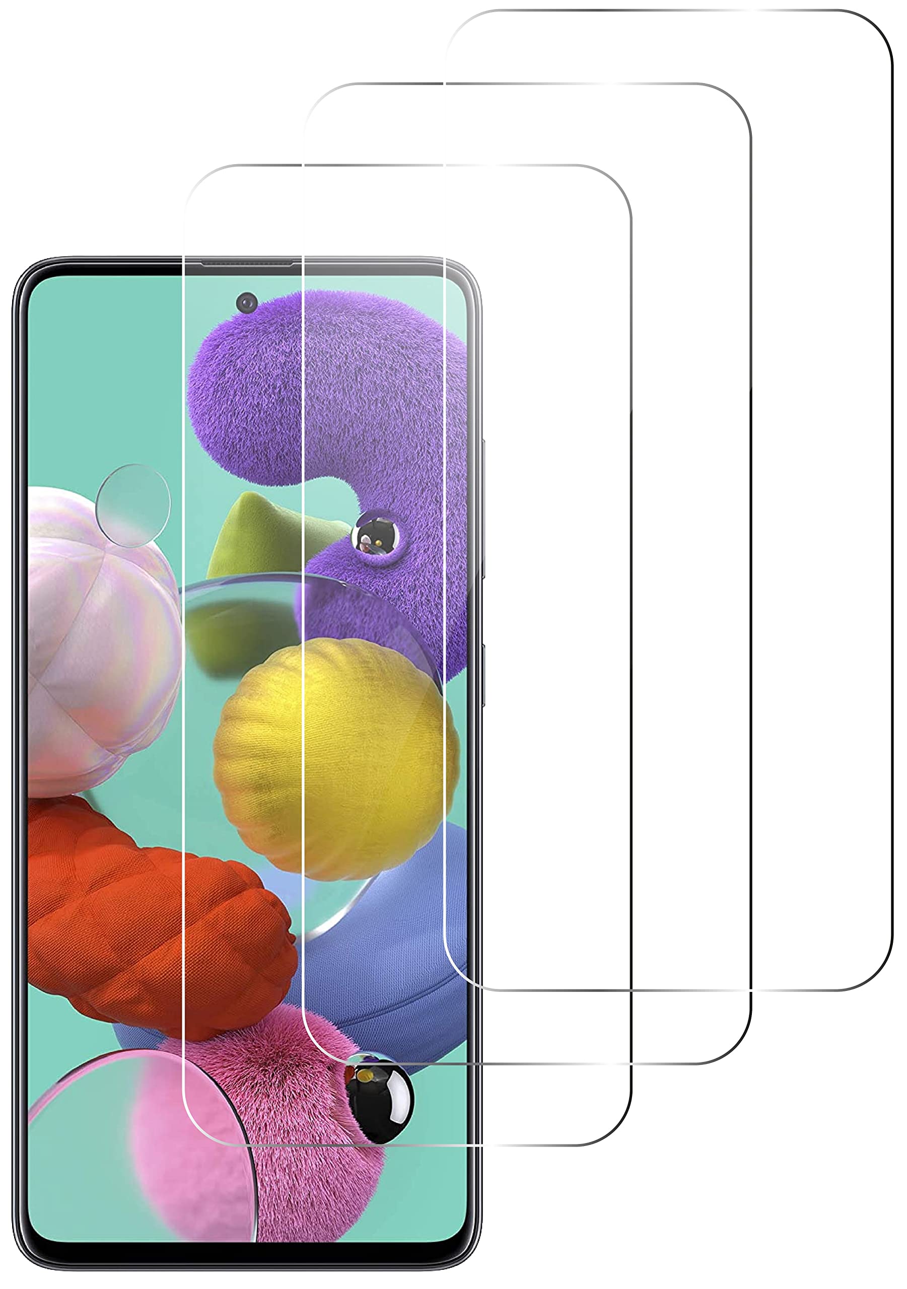 Ochraniacz ekranu do Samsung Galaxy A52 4G / A52 5G / A52S 5G [3 sztuki] szkło hartowane na ekranu, screen protector ochronne ekran