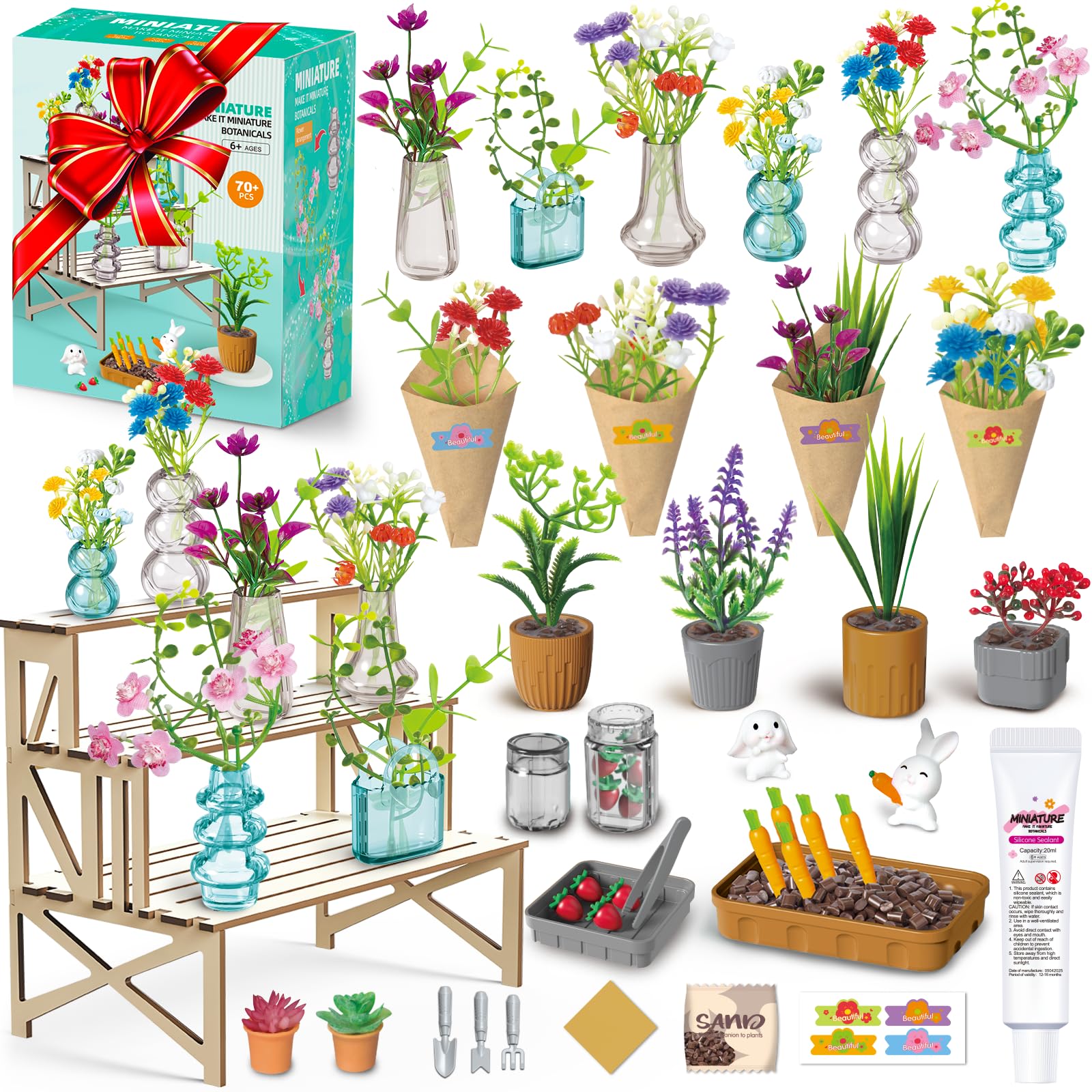 Amazon.com: 70 PCS Make It Miniature Nature Garden Plants Set