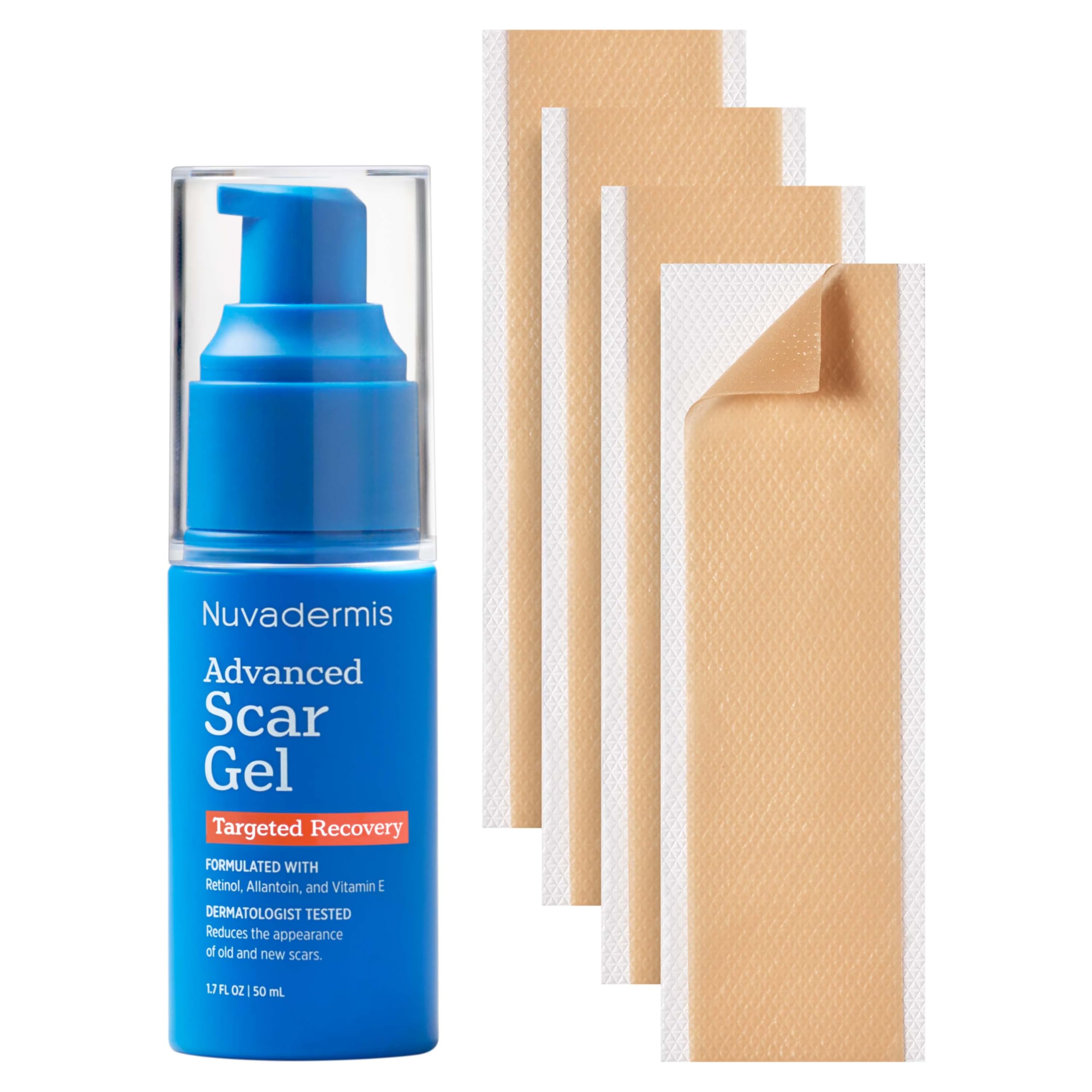 Amazon.com: NUVADERMIS Extra Long Silicone Scar Sheets with Scar