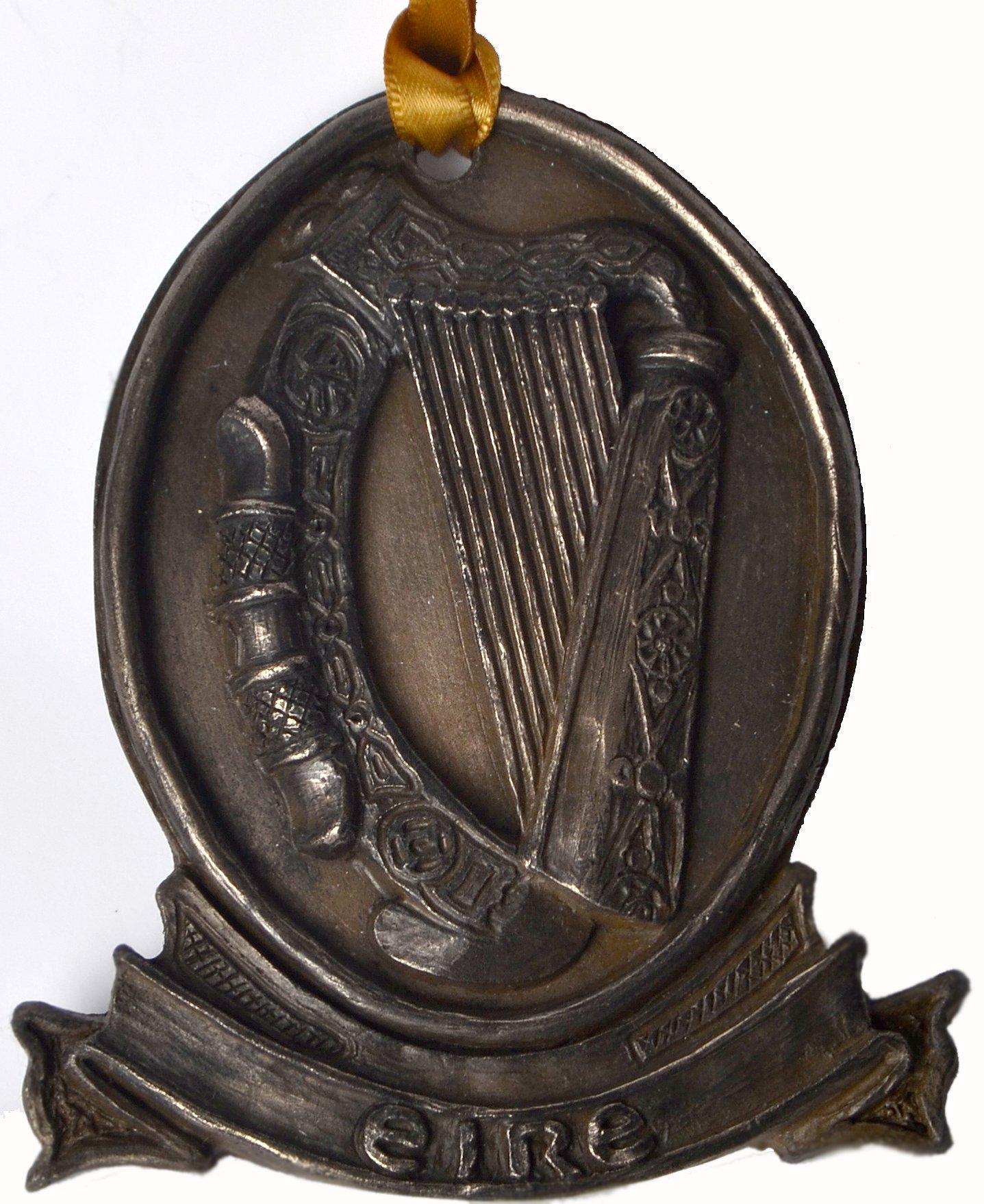 Island Turf Gold Bronze Eire Harp Ornament (Tsf38)