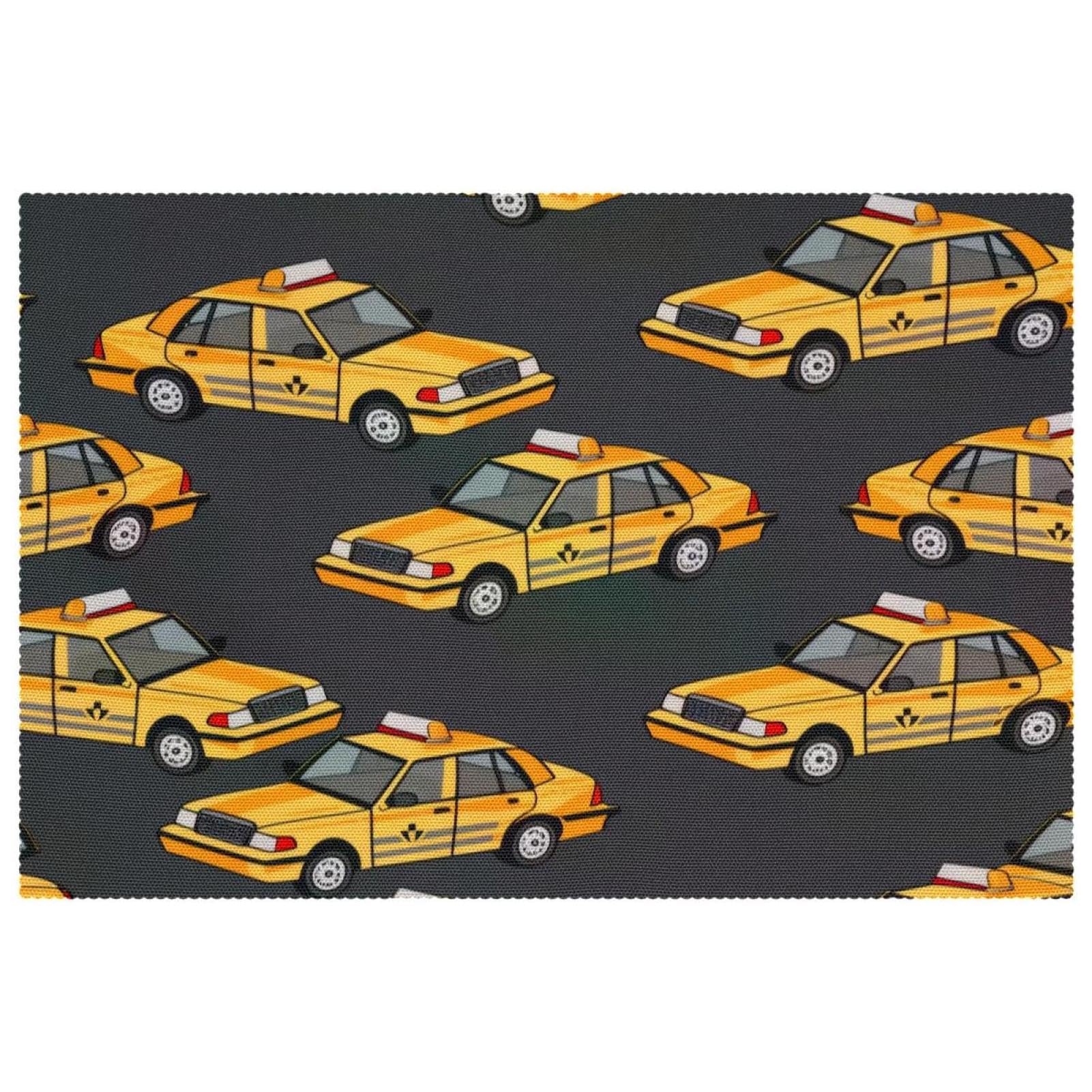 Set de table taxi jaune pour des repas conviviaux en famille dans la salle à manger