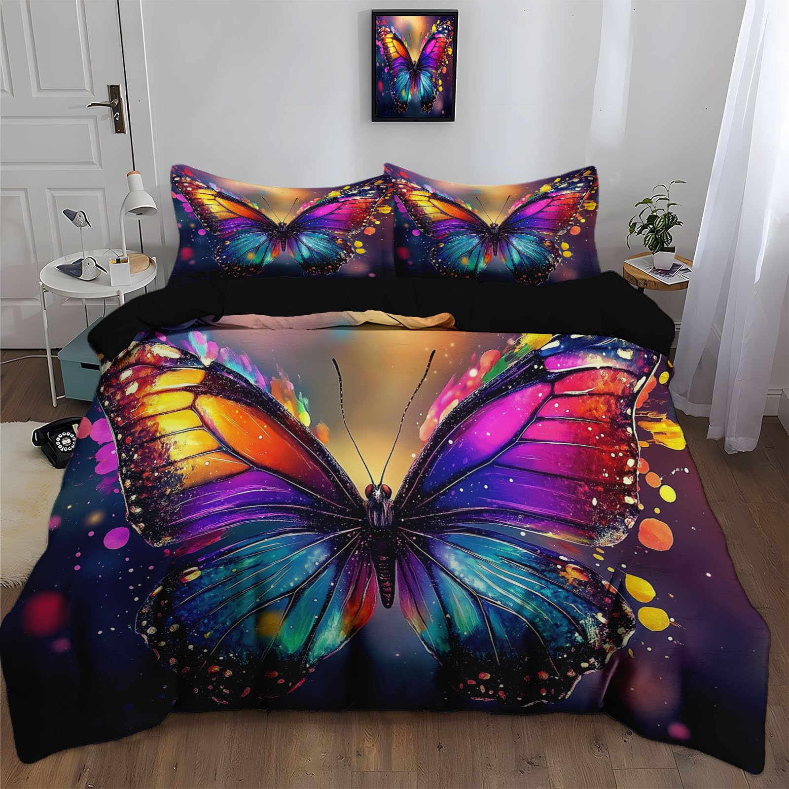 Housse de couette montagnes et forets 3D pour chambre adulte cocooning
