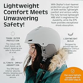 Retrospec Zephyr Ski Helmet - Snowboard Helmet for Adults & Youth- Adjustable Fit Snow Helmet with Protective Shell, and Breathable Vents for Men, Women, Boys and Girls