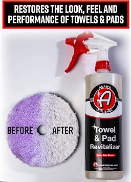 Adam's Polishes Microfiber Towel & Pad Cleaner - Keep Your Detailing Cloths, Applicators, Pads Bright and Soft to Ensure a Scratch Free Surface - Tough on Grime, Gentle on Microfiber & Pads