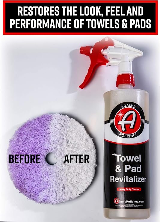 Adam's Polishes Microfiber Towel & Pad Cleaner - Keep Your Detailing Cloths, Applicators, Pads Bright and Soft to Ensure a Scratch Free Surface - Tough on Grime, Gentle on Microfiber & Pads