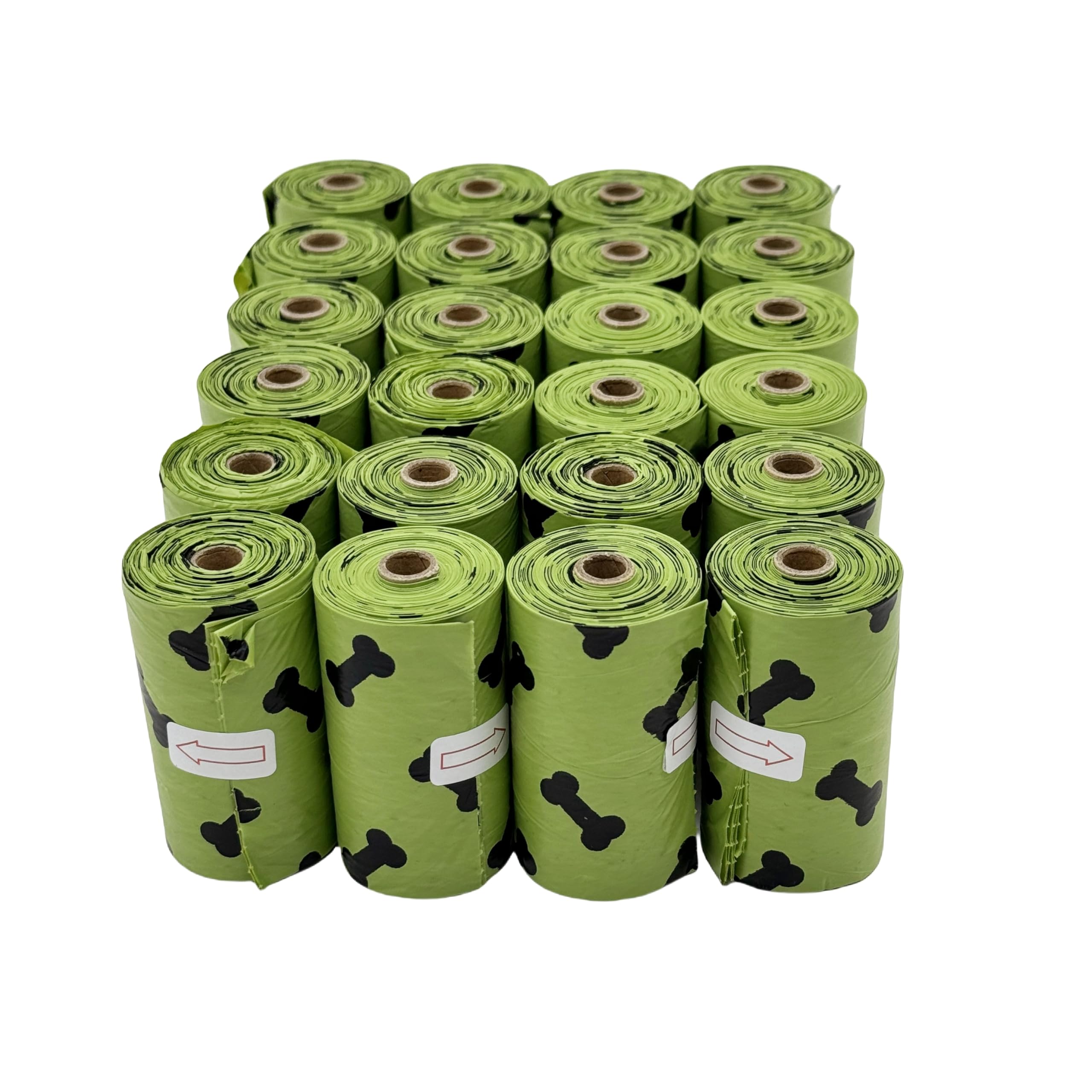 Green dog waste bags