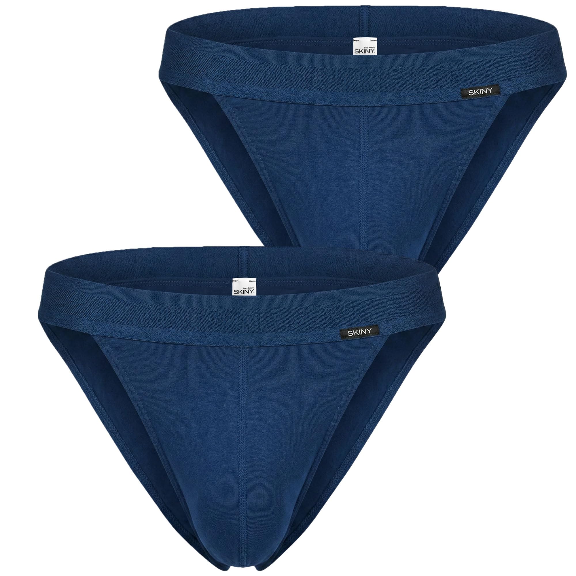 Skiny Men's Cotton Retro Briefs, Navy, XXL, navy, XXL