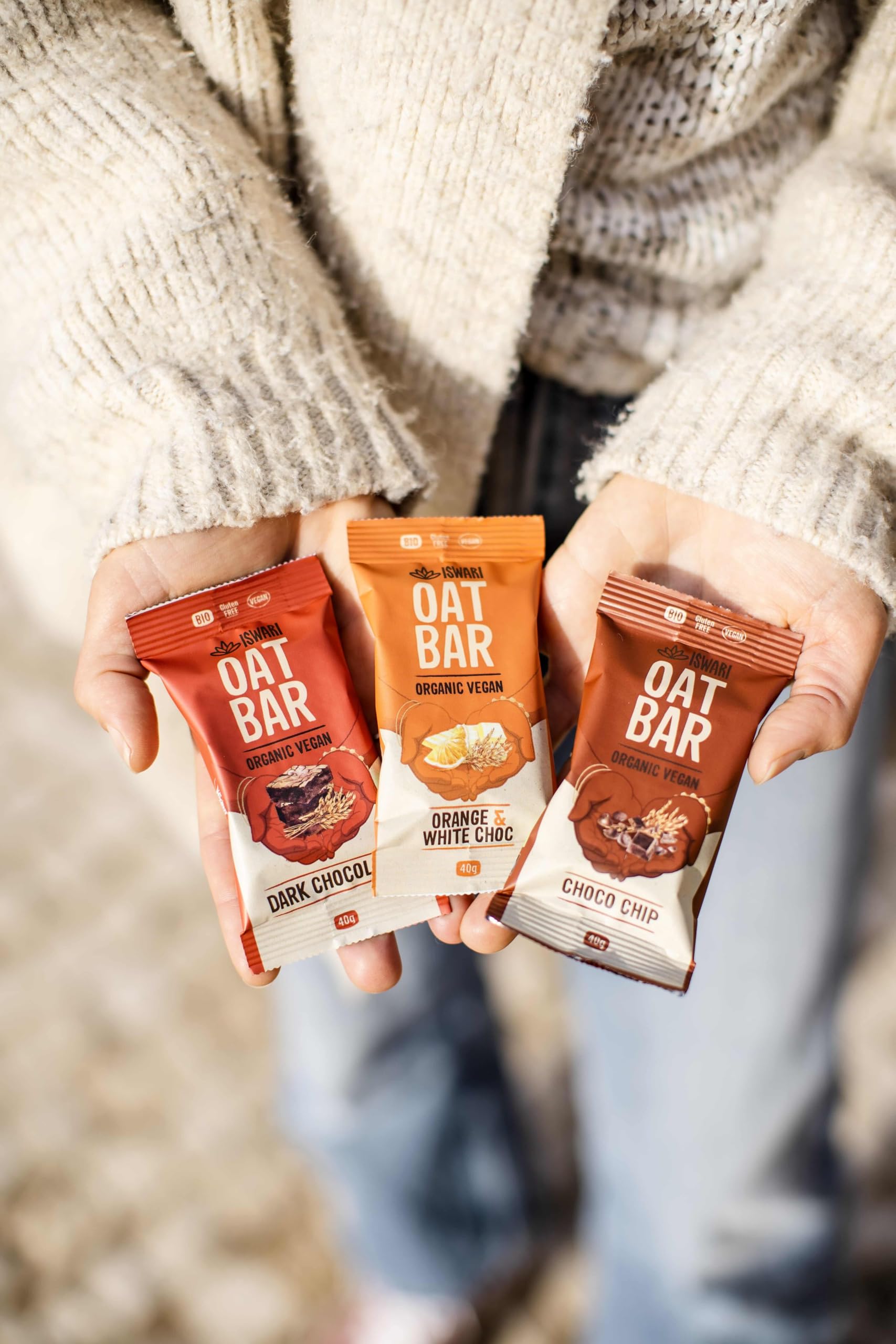 Iswari Pack 20 Barritas de Avena con Dark Chocolate 40g