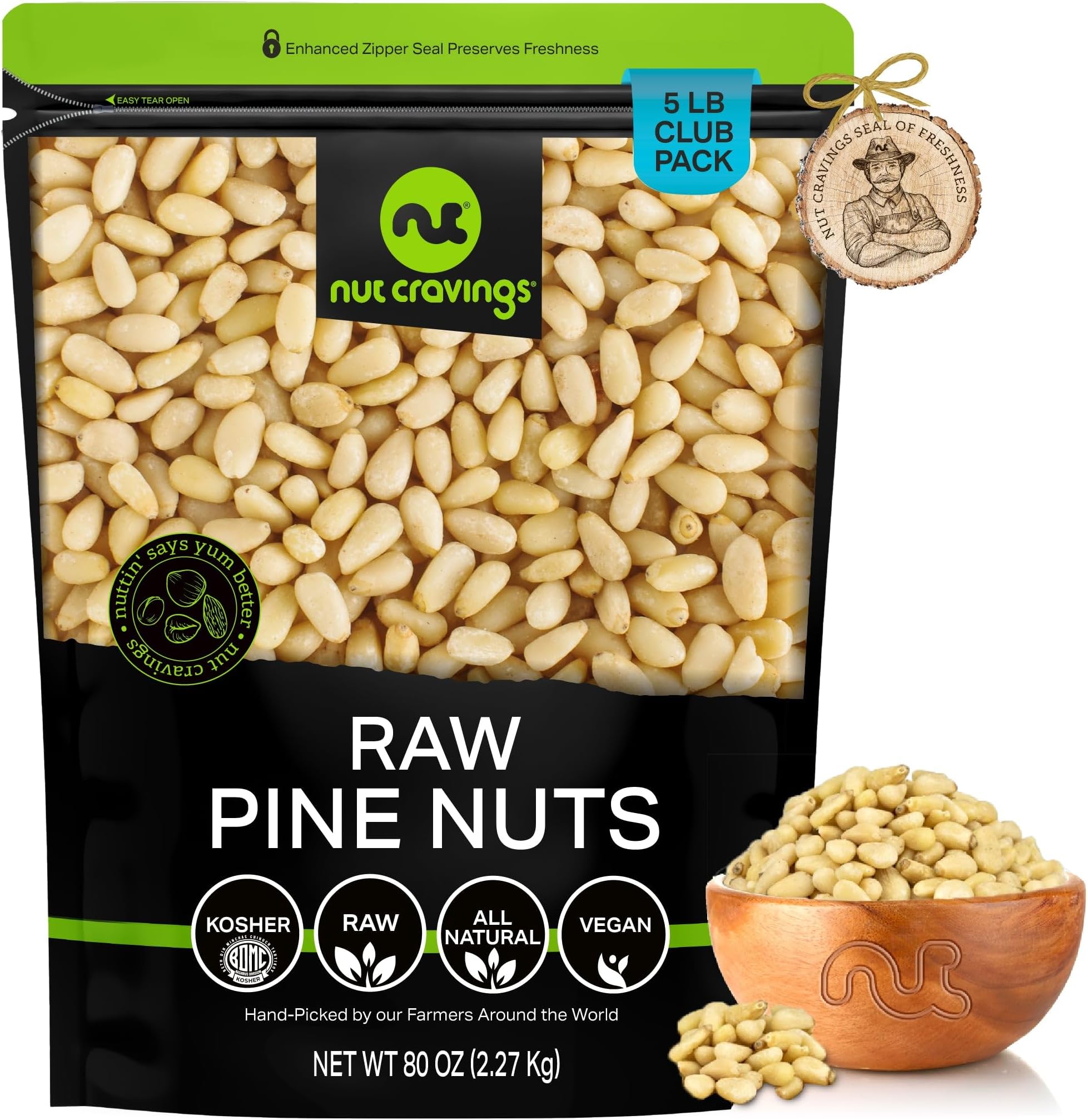 Raw Pine Nuts (5 Lb)