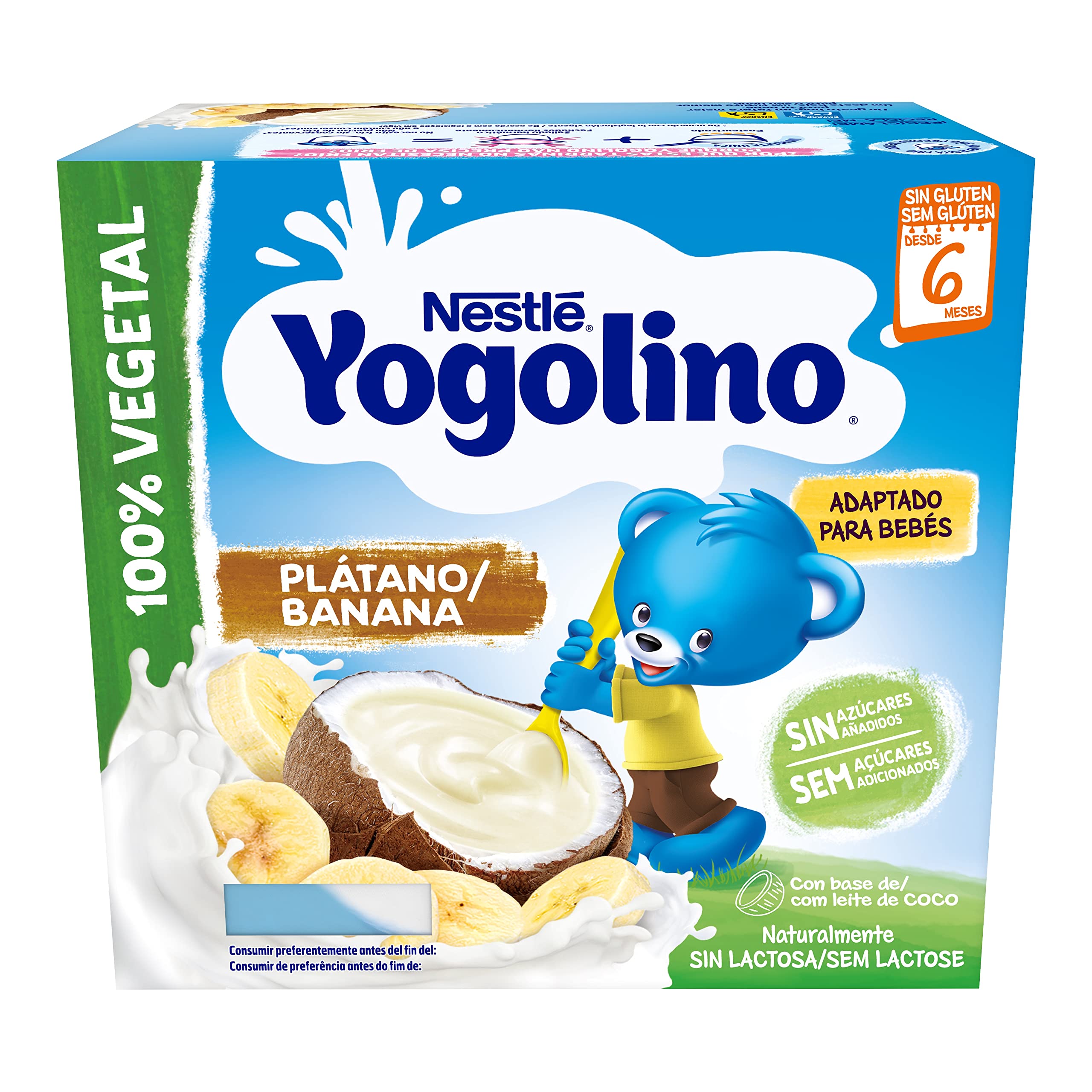 YOGOLINO NESTLÉ Coco Plátano, Pack de 6 (4x90g)