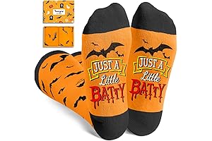 Orange Halloween Knee High Socks for Kids - Bat Socks for Teens
