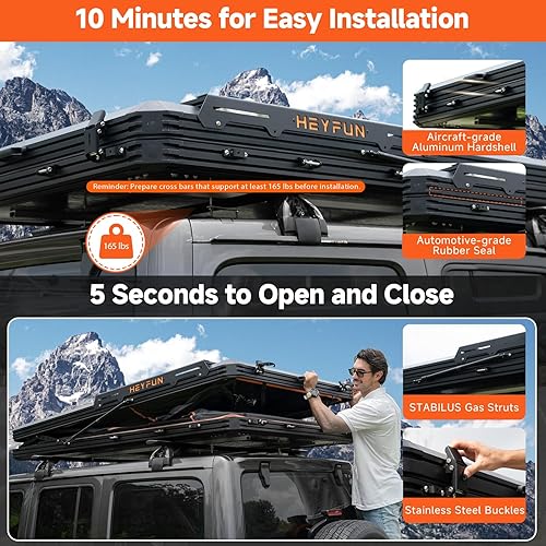 Miniatura 6 de Innovator Pro - Tienda de campaña elevada 3 en 1 con ventana Skyview, moscas de lluvia regulares y de TPU, salida USB, portaequipajes y tira LED de