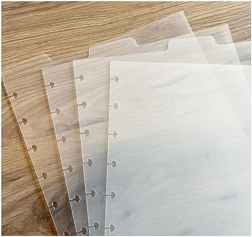 Miniatura 2 de 11-Disc Dashboard Semi-Transparent Blank Top Index Dividers, Fits 11-disc Discbound Planners (8.5x11 inches), such as Circa Letter, Arc by Staples,