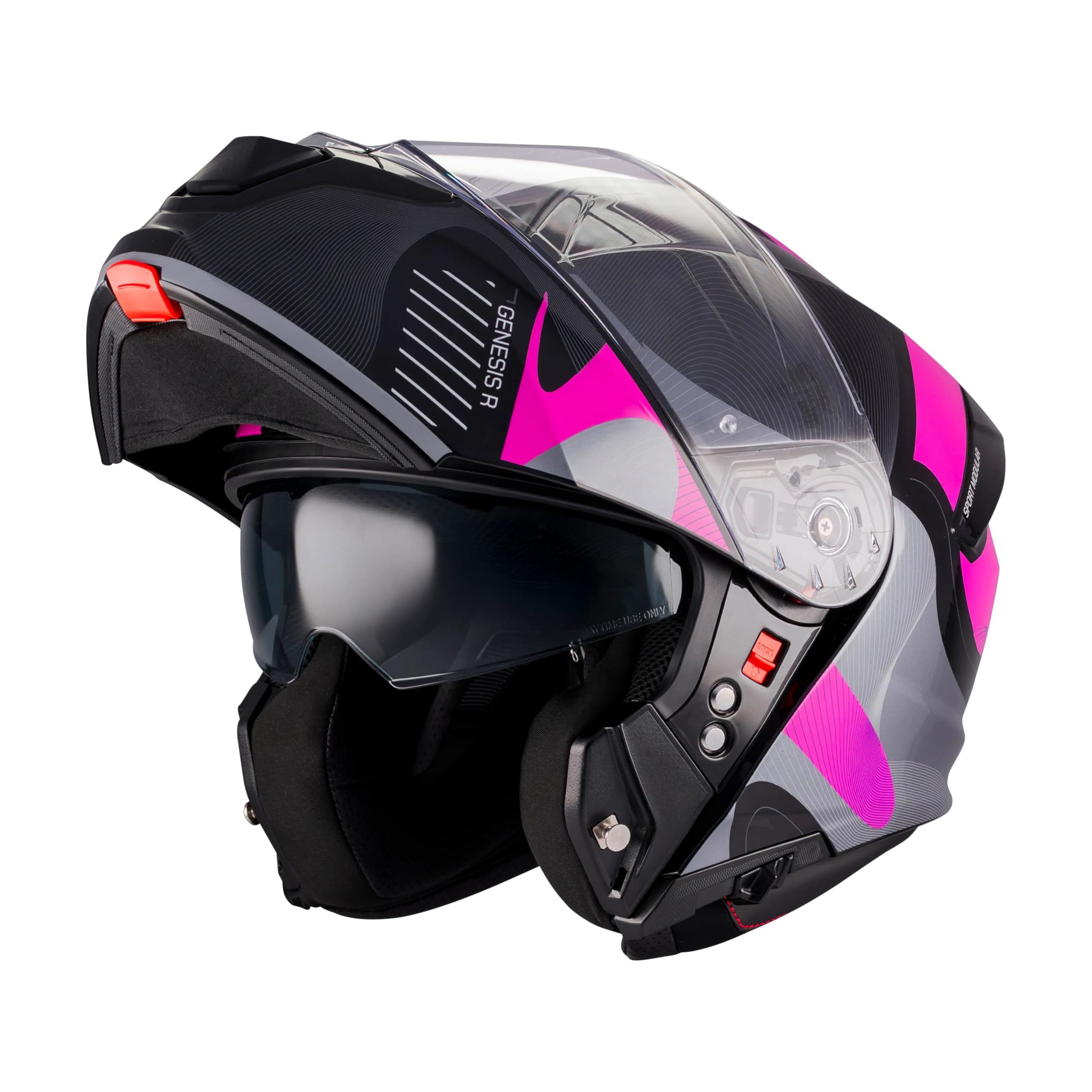 Casco Modular MT Helmet Genesis R SV Lancer B8 Brillo con Visor Solar Integrado 22.06