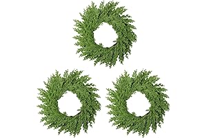 Festive and Enchanting: Christmas Norfolk Pine Wreath, 18 inches of Holiday Charm