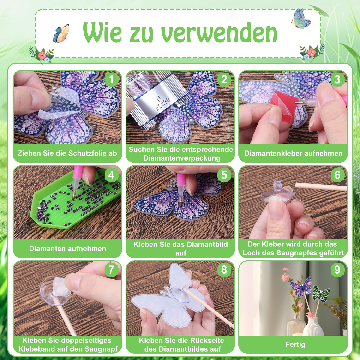 Kits De Peinture Diamant 5D Complet Pour Adultes Enfants Oiseau Feuille