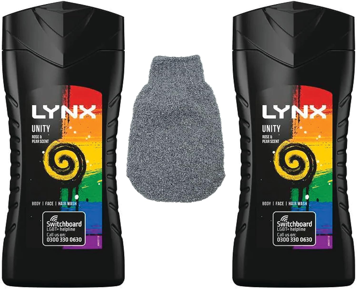 Lynx Shower Bundle 2 x 225 ml Lynx Unity Shower Gel Body Wash bundled