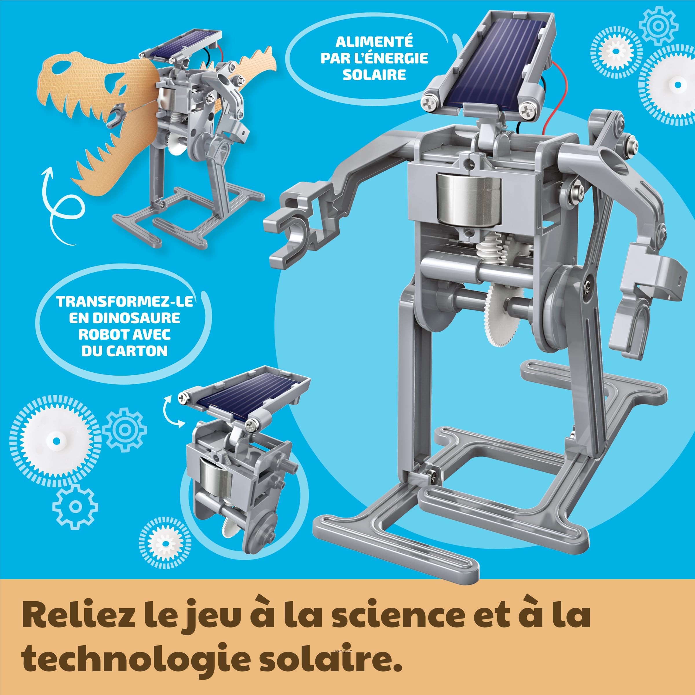 4M Kidzlabs GREEN SCIENCE: ROBOT SOLAIRE / EMBALLAGE F R A N C A I S, H14cm, à l'aide des panneaux solaires et un moteur le robot peut se déplacer, instructions détaillées incluses, boîte 24x22x6cm, 5+