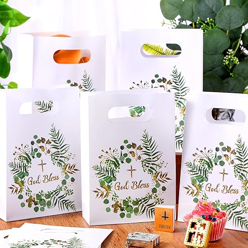 Miniatura 5 de Bolsas de regalo de primera comunión bolsas de regalo religiosas bolsas de regalo de papel cruzado bolsas de papel de regalo para primeras