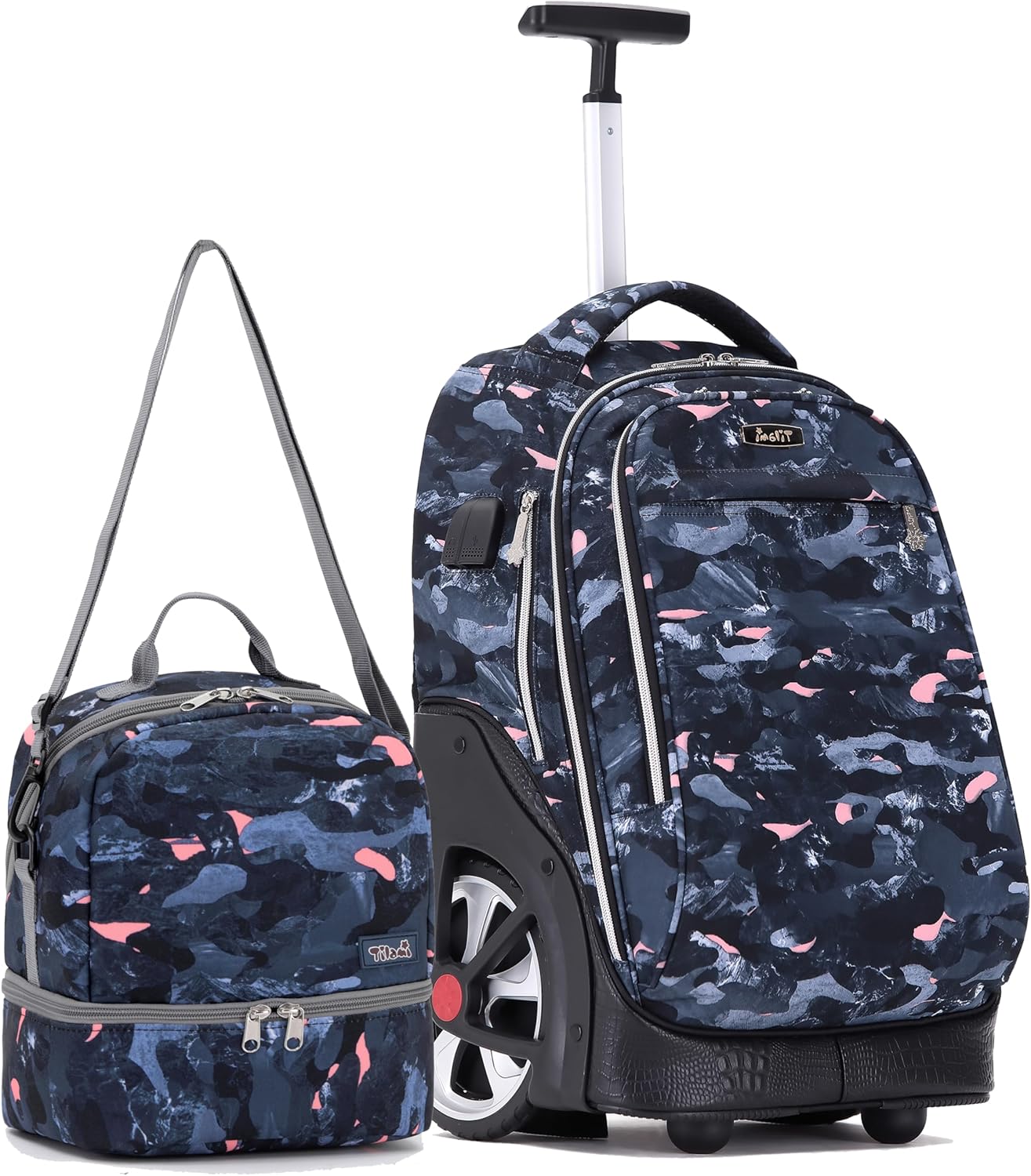 NEW TILAMI 19 inch Rolling Backpack Big Wheels Teens