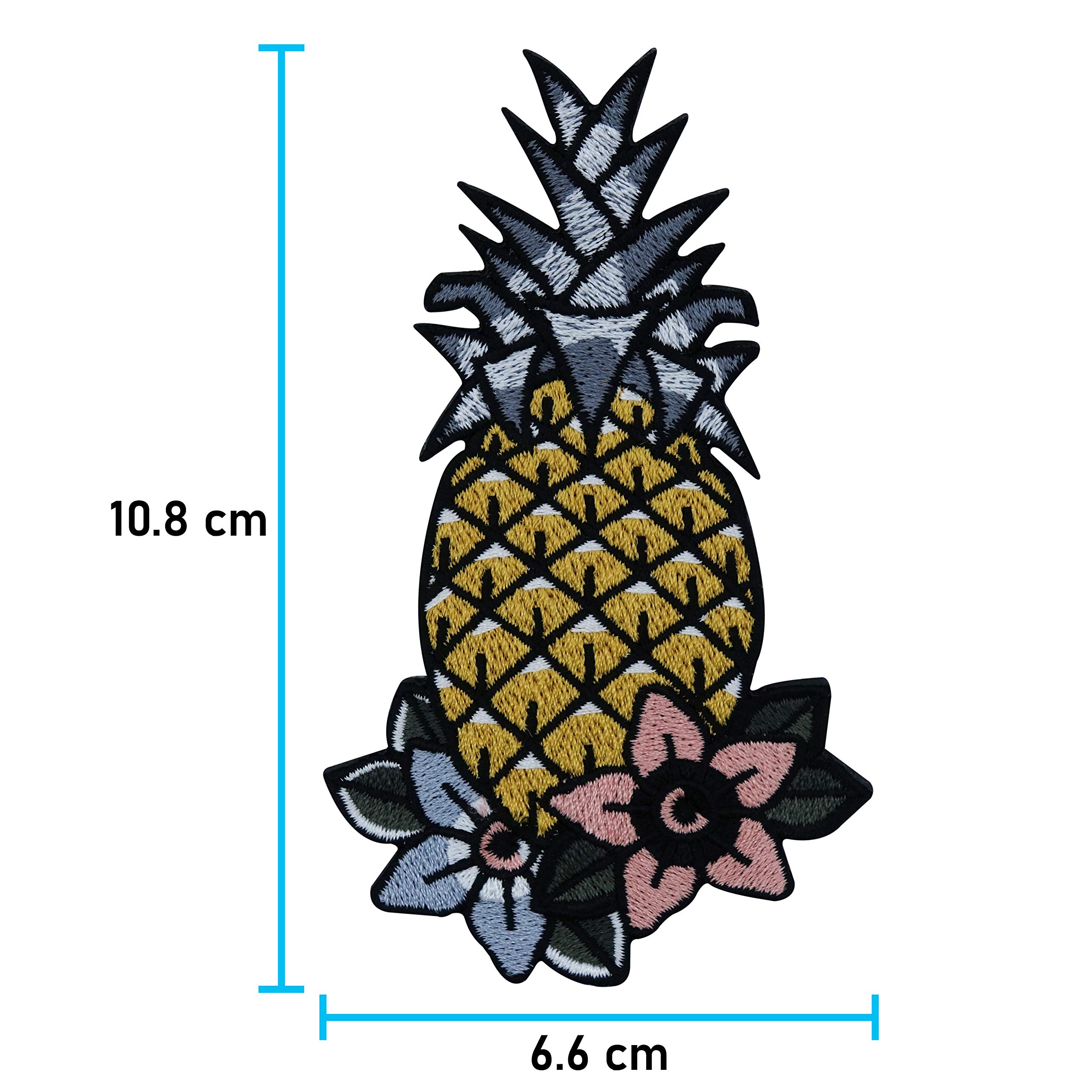 Finally Home Toppa Termoadesiva Ananas Con Fiori – Da Stirare O Cucire Su Vestiti E Borse - 4