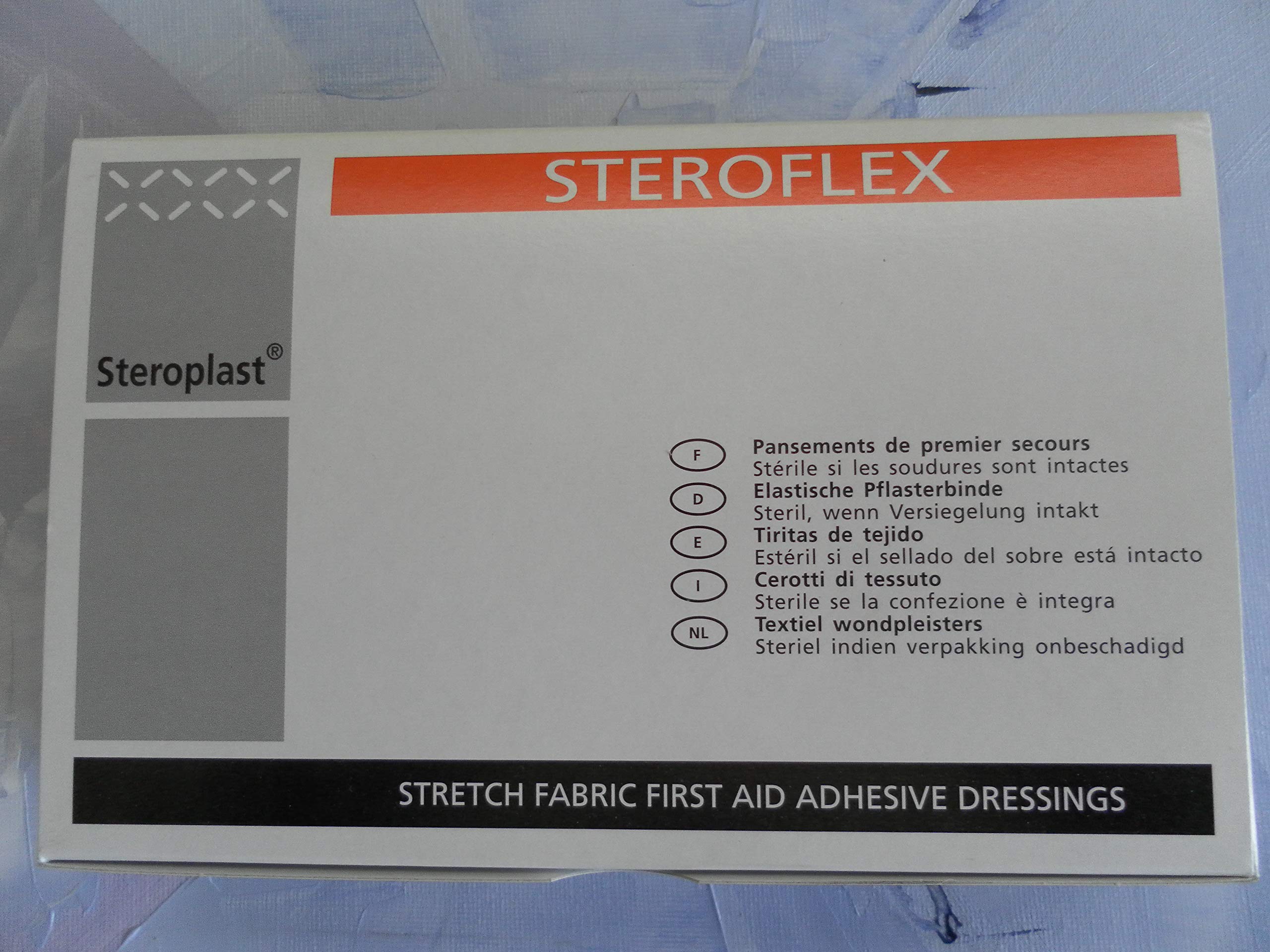 Steroplast 25 X STEROSTRIP GENUINE PREMIUM QUALITY WASHPROOF FIRST AID WOUND PLASTERS X-LARGE 7.5CM X 5CM