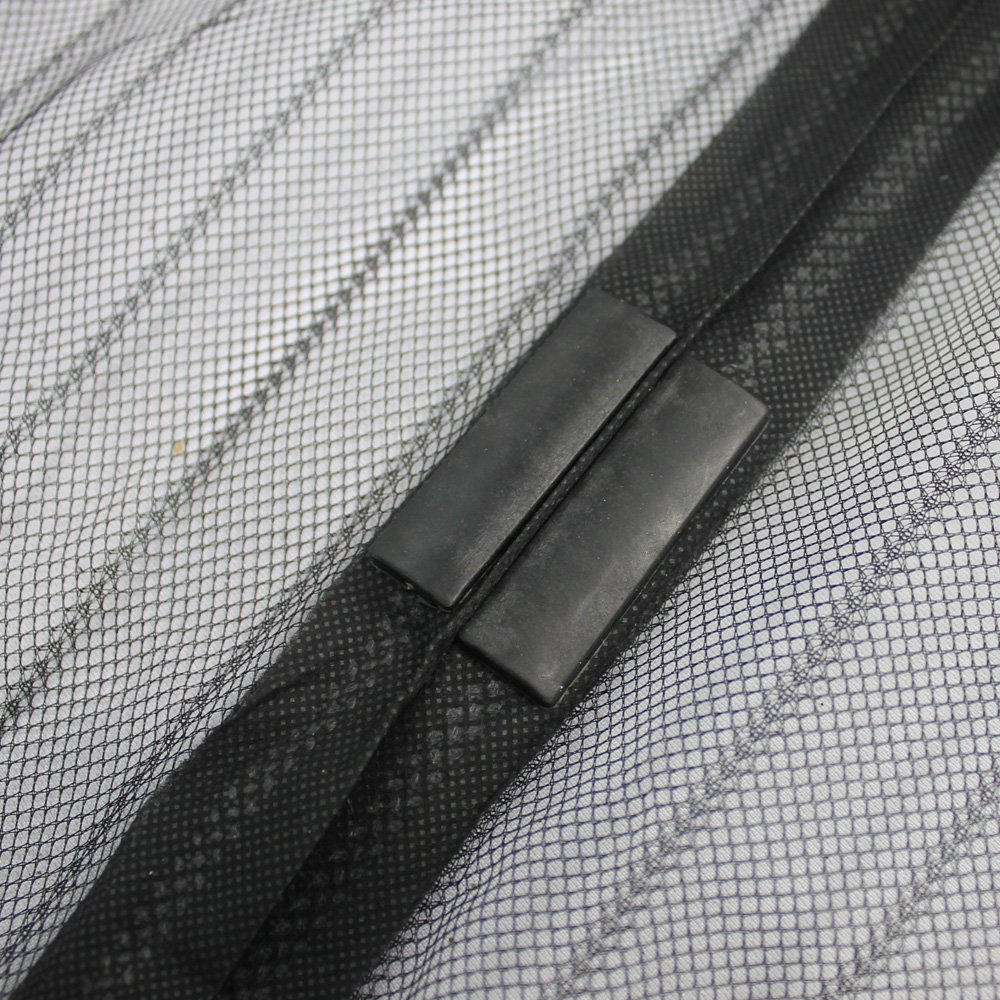 DILUMA Insektenschutz Lamellen Klemmvorhang 100 x 220 cm mit ALU Klemmleiste und Magnetverschluss Fliegengitter Türvorhang Lamellen aus Polyester