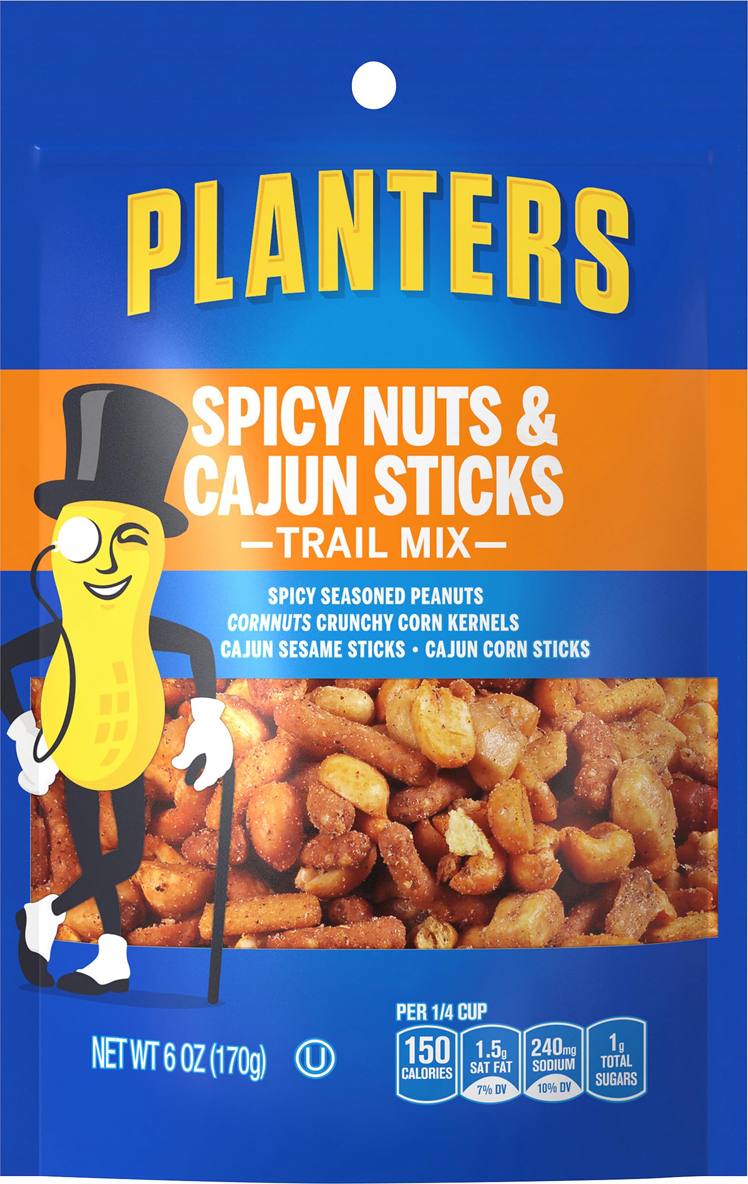 Planters Spicy Nuts & Cajun Sticks Trail Mix 6 Oz