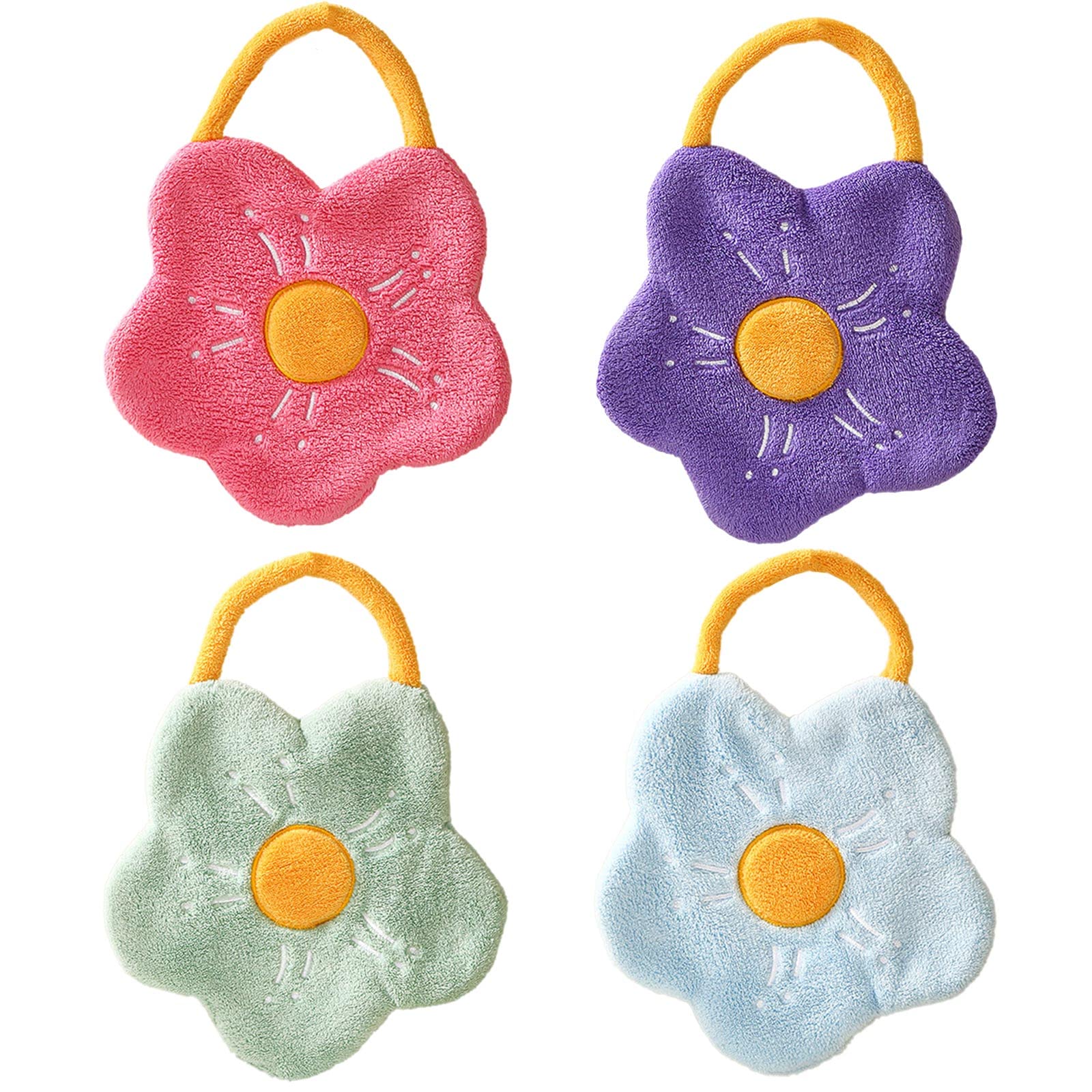 Asciugamano A Forma Di Fiore Da Appendere – Morbido A Doppio Strato, Per Cucina E Bagno, Per Bambini, Assorbe E Asciuga Veloce