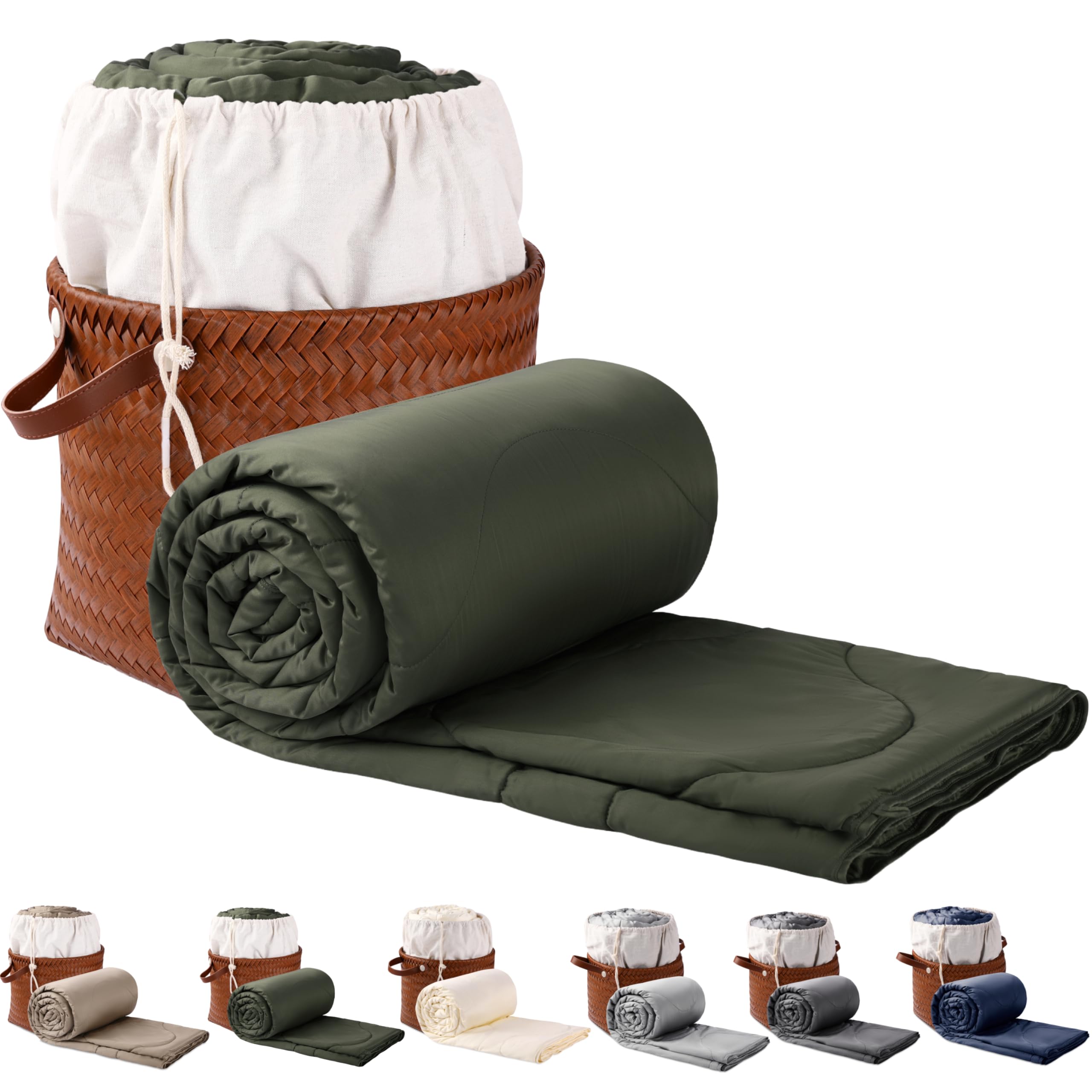 KOSMU Silk Comforter Queen Size | 100% Mulberry Silk Fill with Organic Bamboo Viscose Shell | Summer Cooling Blanket for Hot Sleepers, Lightweight