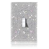 (1PCS) Bling Silver Rhinestone Light Switch Cover Shiny Crystal Sparkle Wall Plate Cover