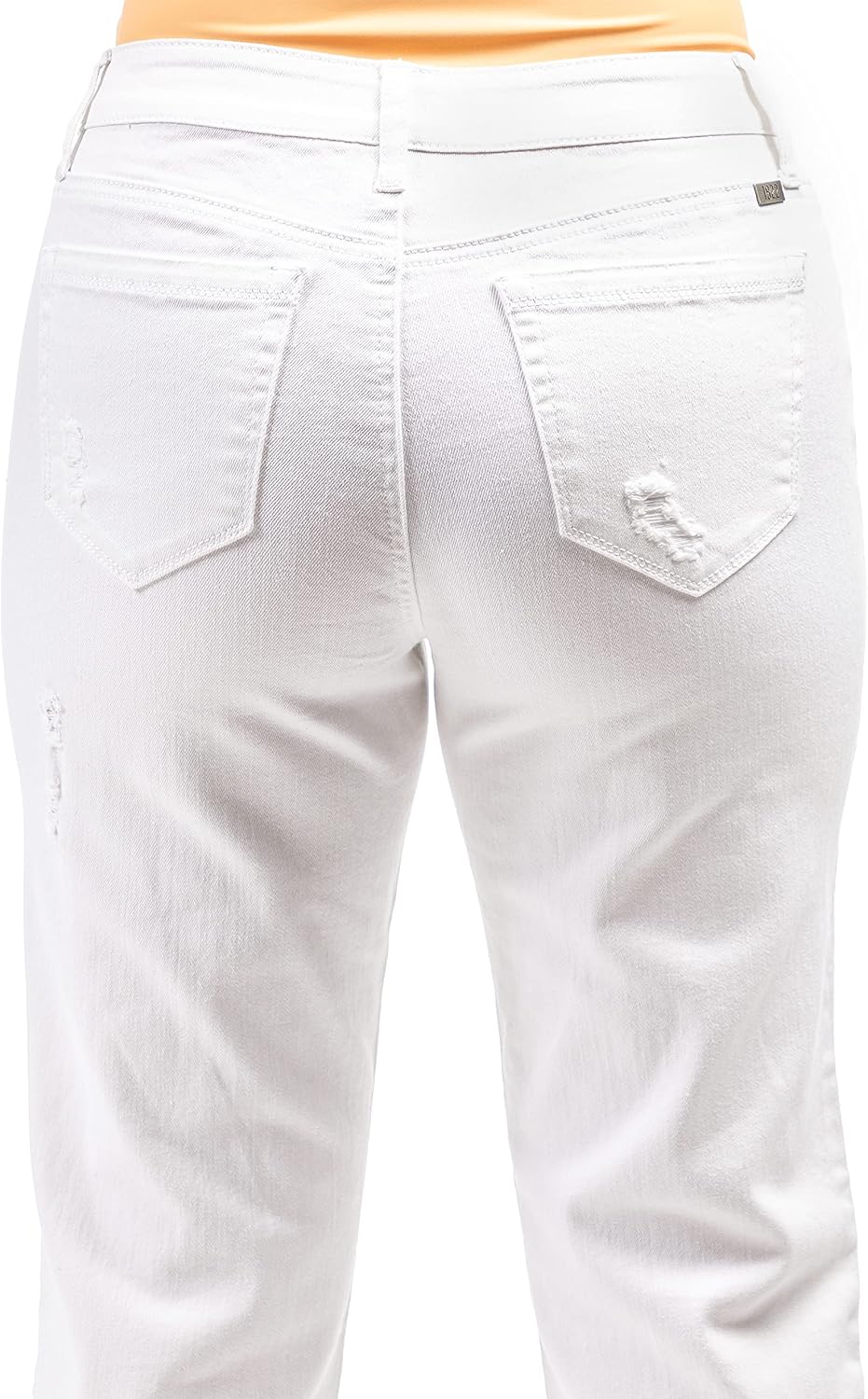 1822 Denim Women's Petite 25" Mid-Rise Slim Girlfriend Jeans