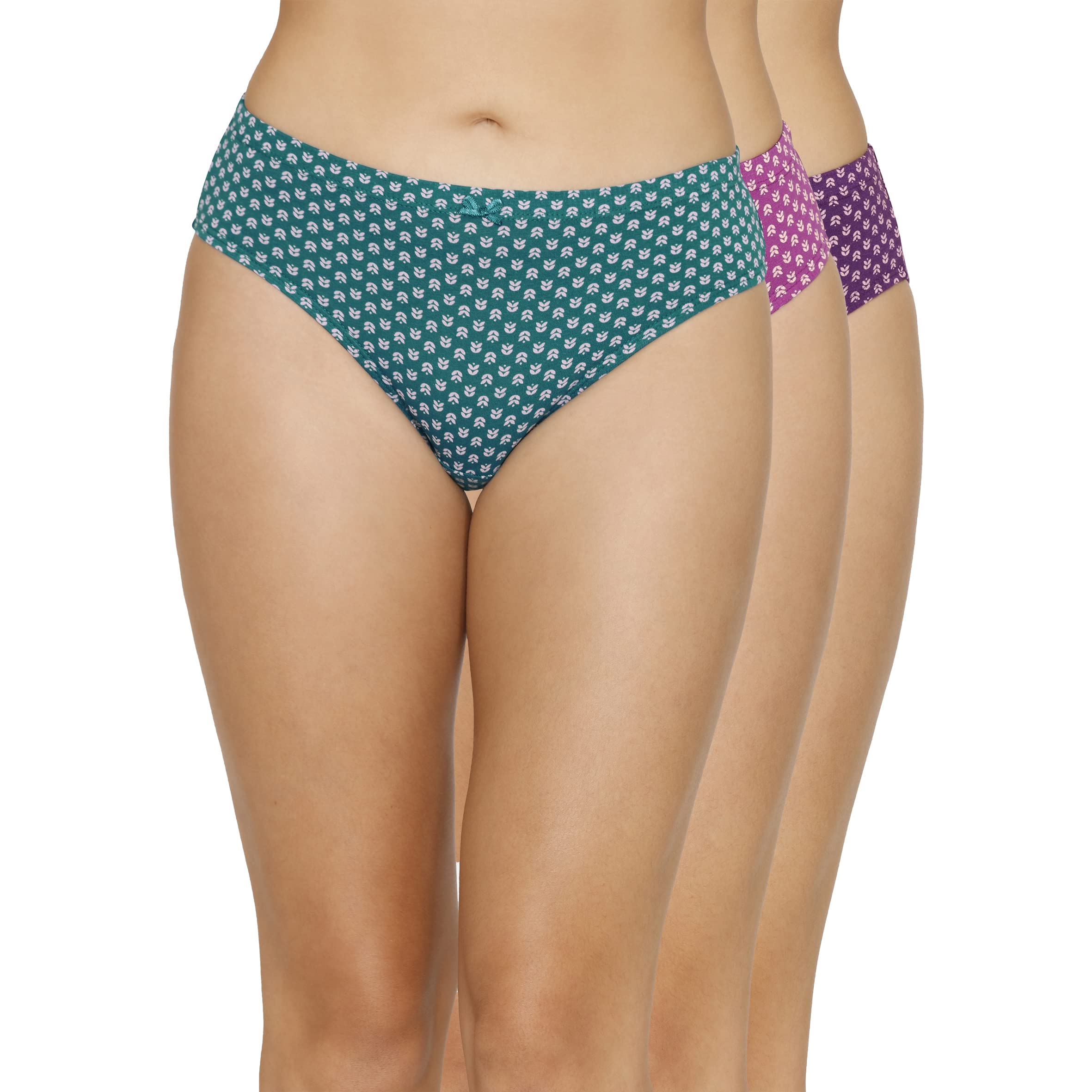 Print Mid Rise Full Coverage Bikini Panties (Pack of 3)-image-23