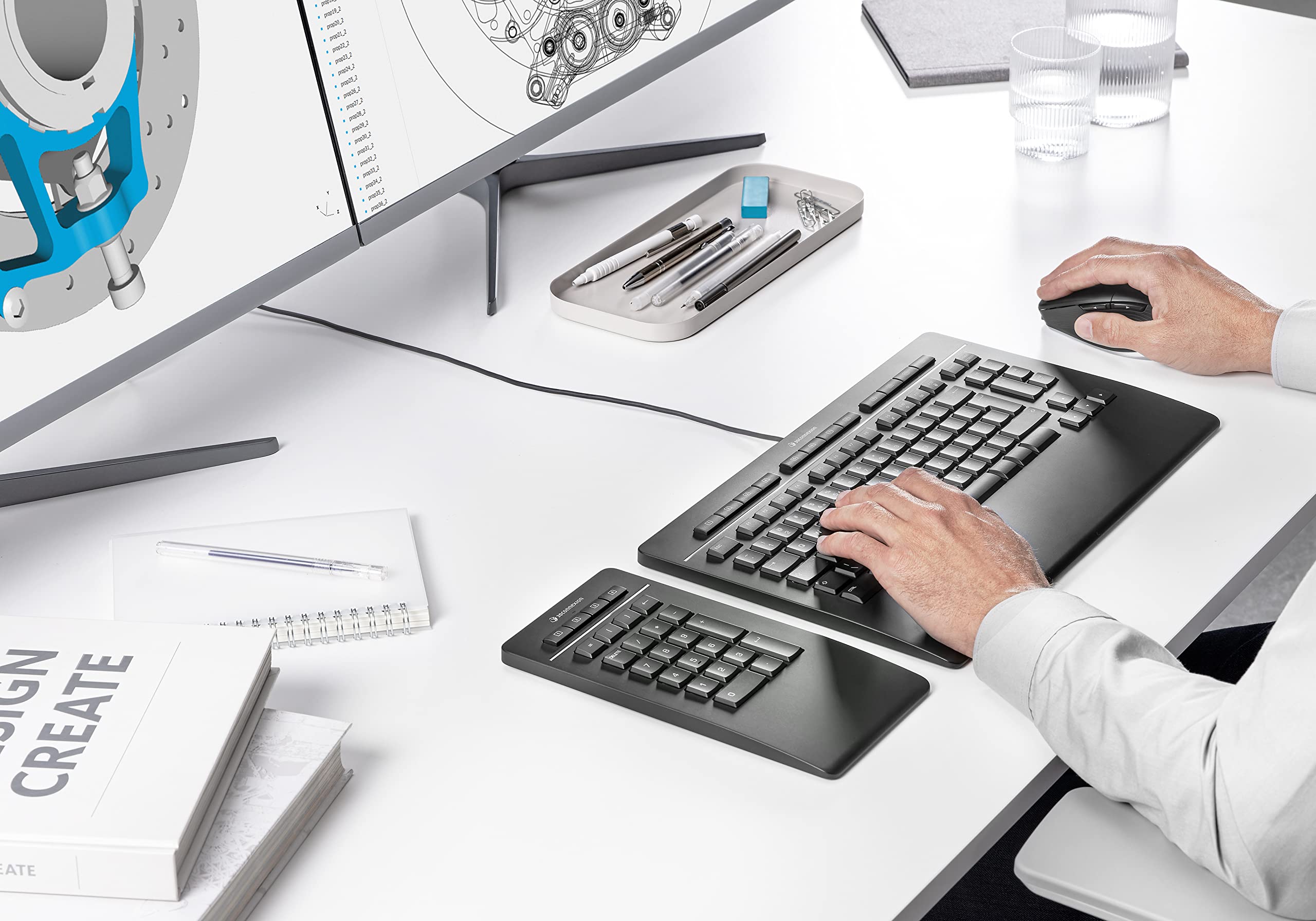 3Dconnexion Keyboard Numpad Pro - Teclado numérico - inalámbrico - USB, 2.4 GHz, Bluetooth LE