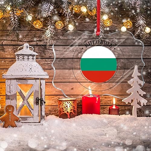 Vista 160 de Bandera de Curazao - Adorno para árbol de Navidad, bandera nacional, decoración de árbol de Navidad de Curazao, recuerdo acrílico, adorno colgante