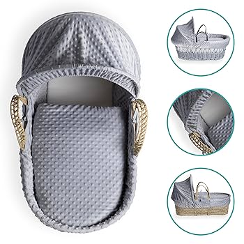 Clair De Lune Marshmallow Palm Moses Basket - Cream From Www