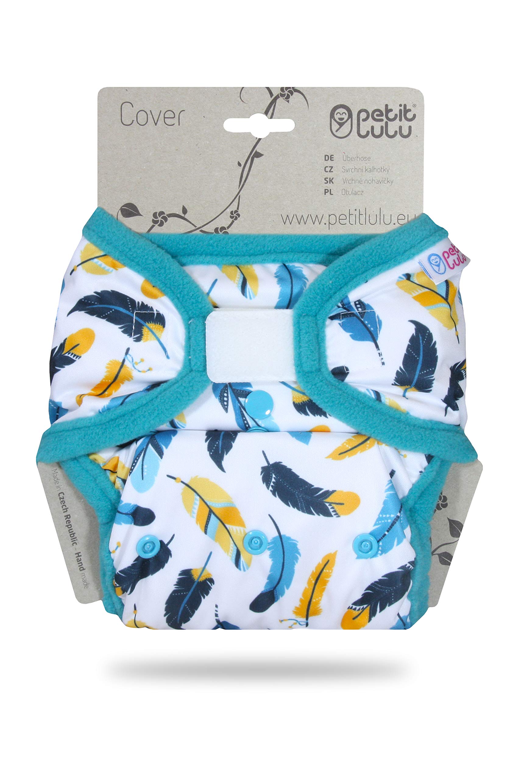 Petit Lulu, Mutandina in tessuto con chiusura in velcro per bambini, taglia unica, 4-15 kg