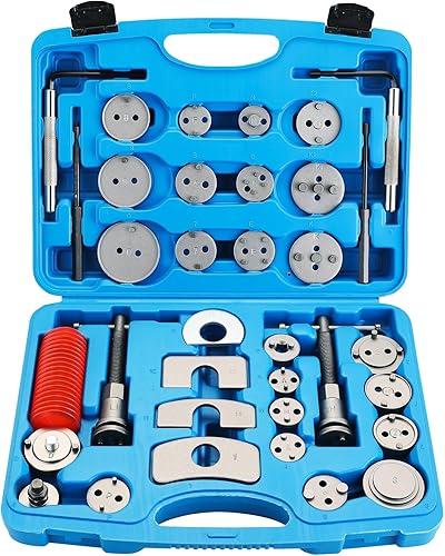 Miniatura 7 de DASBET Juego de herramientas de pinza de freno de disco resistente, compresor de pinza de freno de disco, herramienta de espalda de viento,