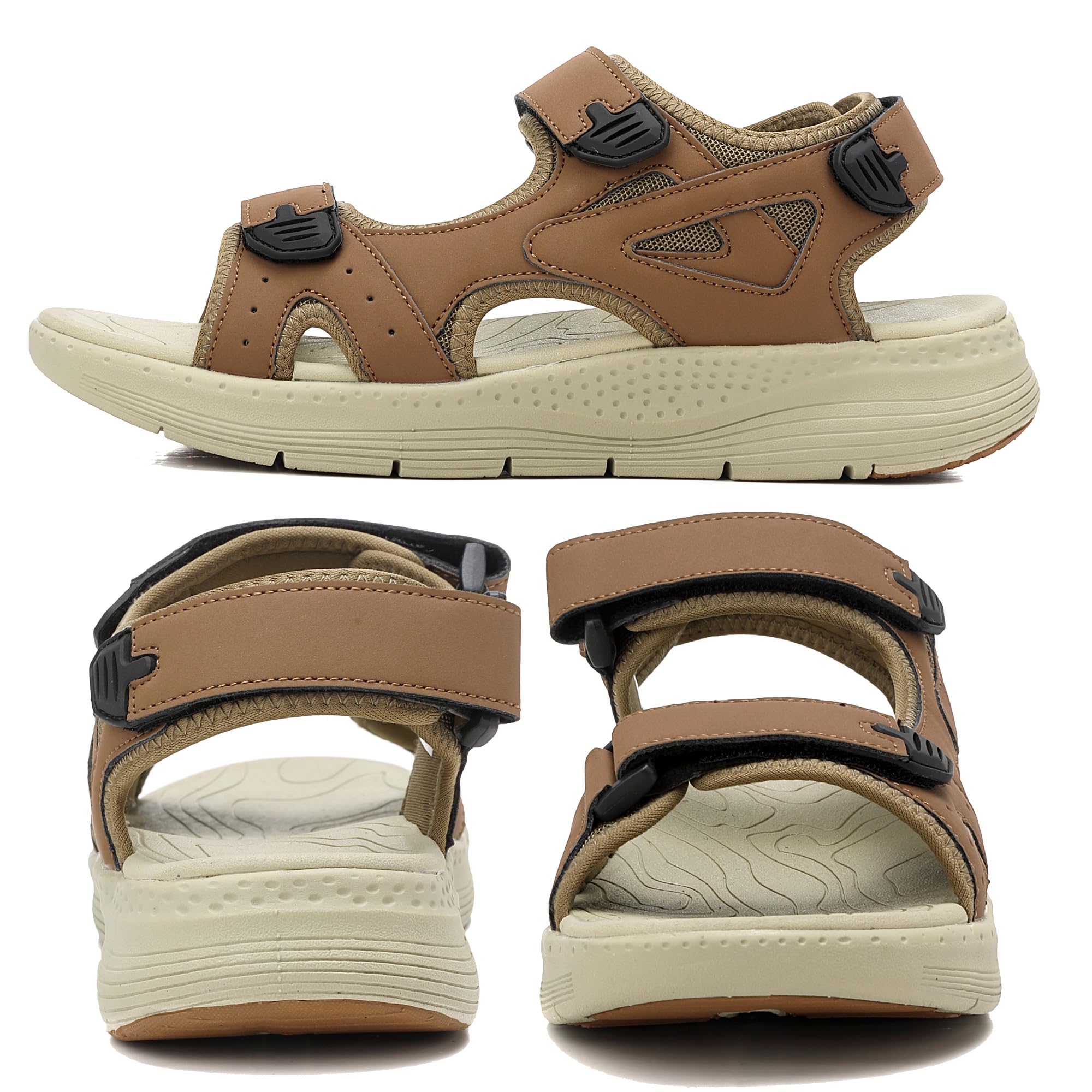 ARRIGO BELLO Sandali da Uomo Scarpe Estivi Punta Aperta Comodi e Leggere per Trekking, Spiaggia, Escursioni e Tempo Libero - Sandalo Sportivi con Suola Antiscivolo 41-46