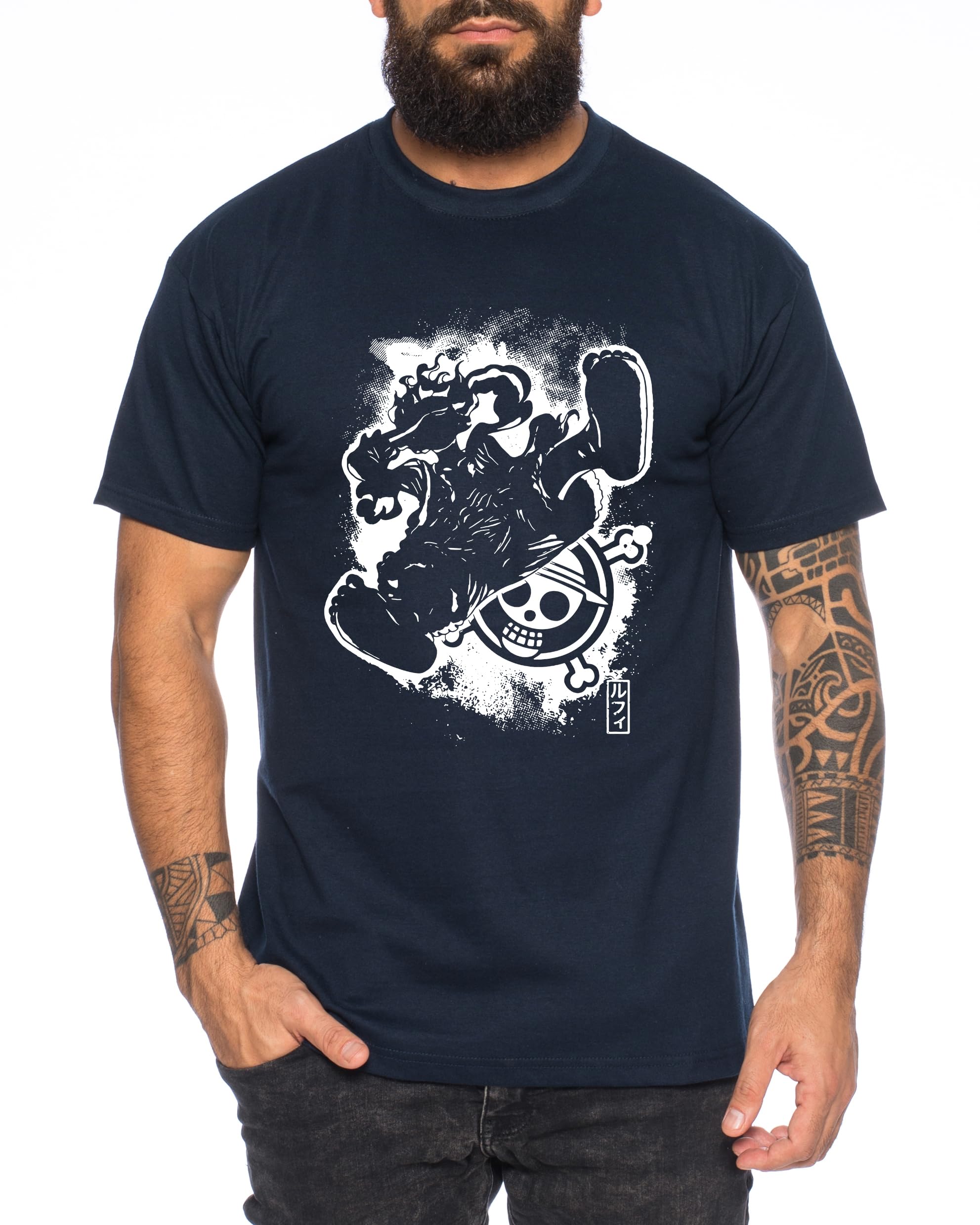 Ruffy Fly Men's T-Shirt Straw Hat Luffy Zoro One Monkey D. Pirate Ace Piece Goku Anime Luffy