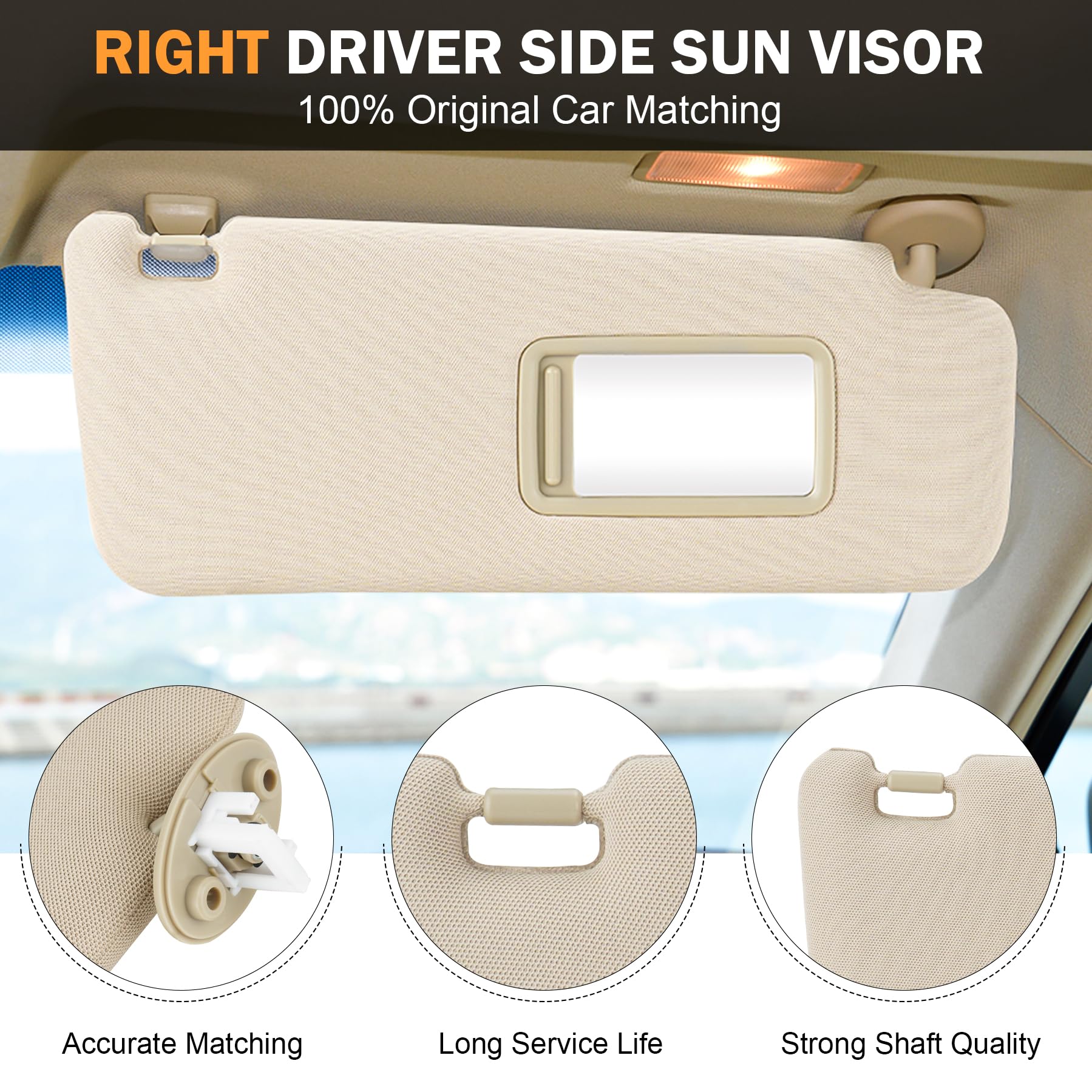 ブラインド Touhu Genuine Toyota Highlander Sun-Visor 74320-48260-B0