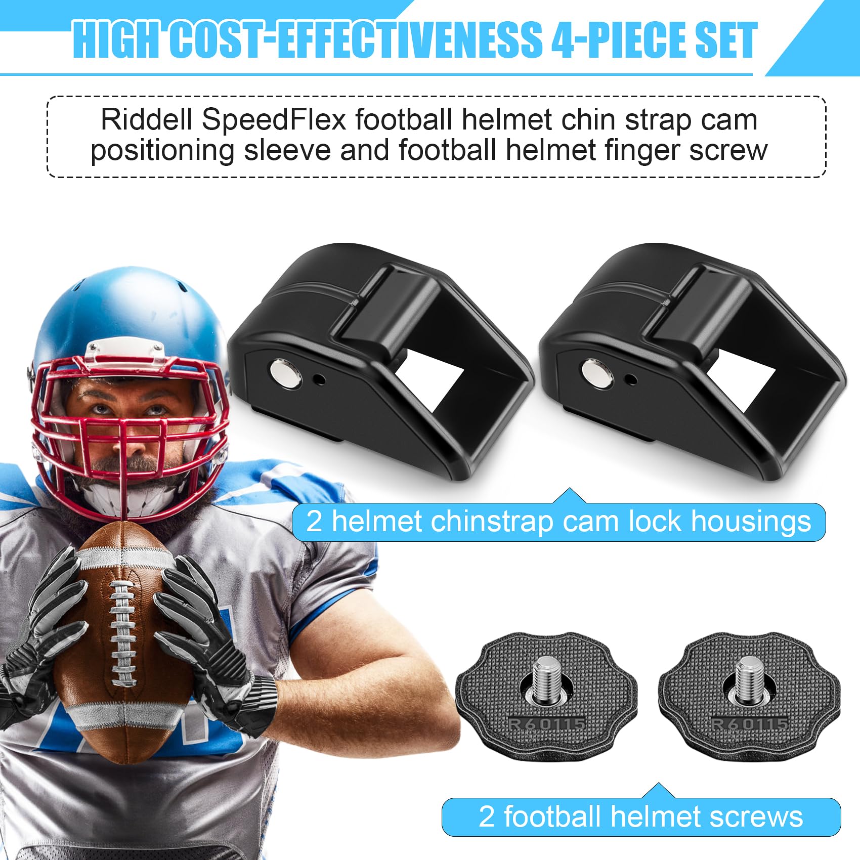 helmet cradle for speedflex Amazon.com : Football Helmet Chin Strap Cam Loc Housing Set & Football  Helmet Thumb Screws Fit for Riddell SpeedFlex, Fits for Speedflex Youth  Football Helmet Chinstrap Maintenance & Stabilisation, 2 Set :