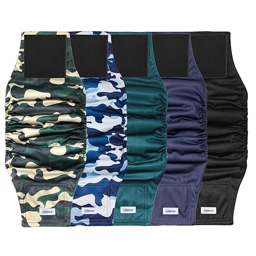 Reusable Dog Diapers Male, Premium Washable Belly Bands for Dogs,